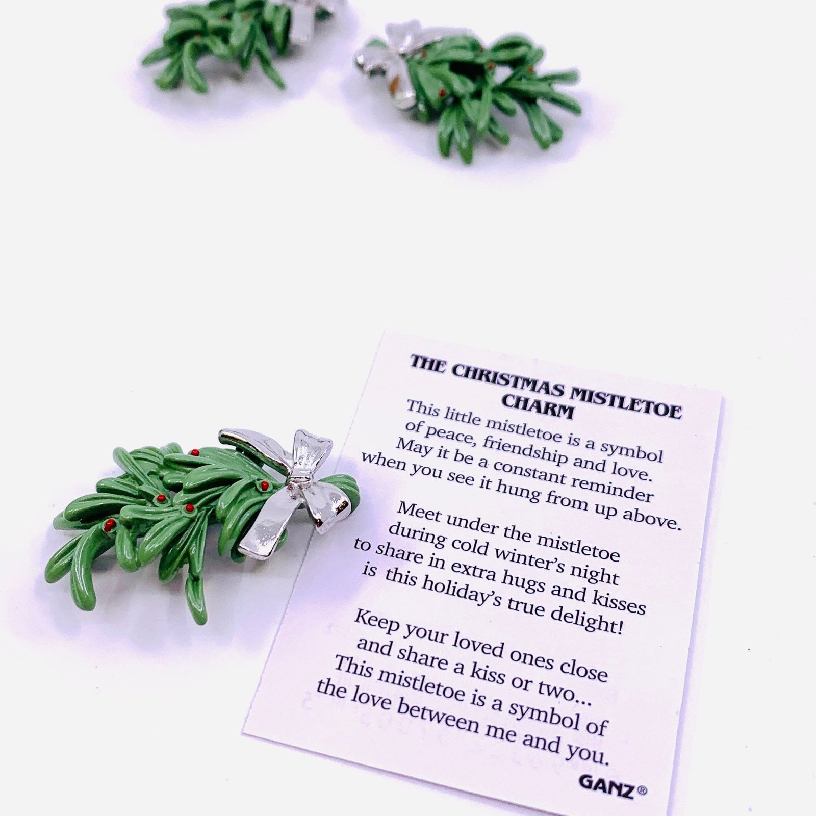 The Christmas Mistletoe Pocket Charm PT1 Miniature GANZ 