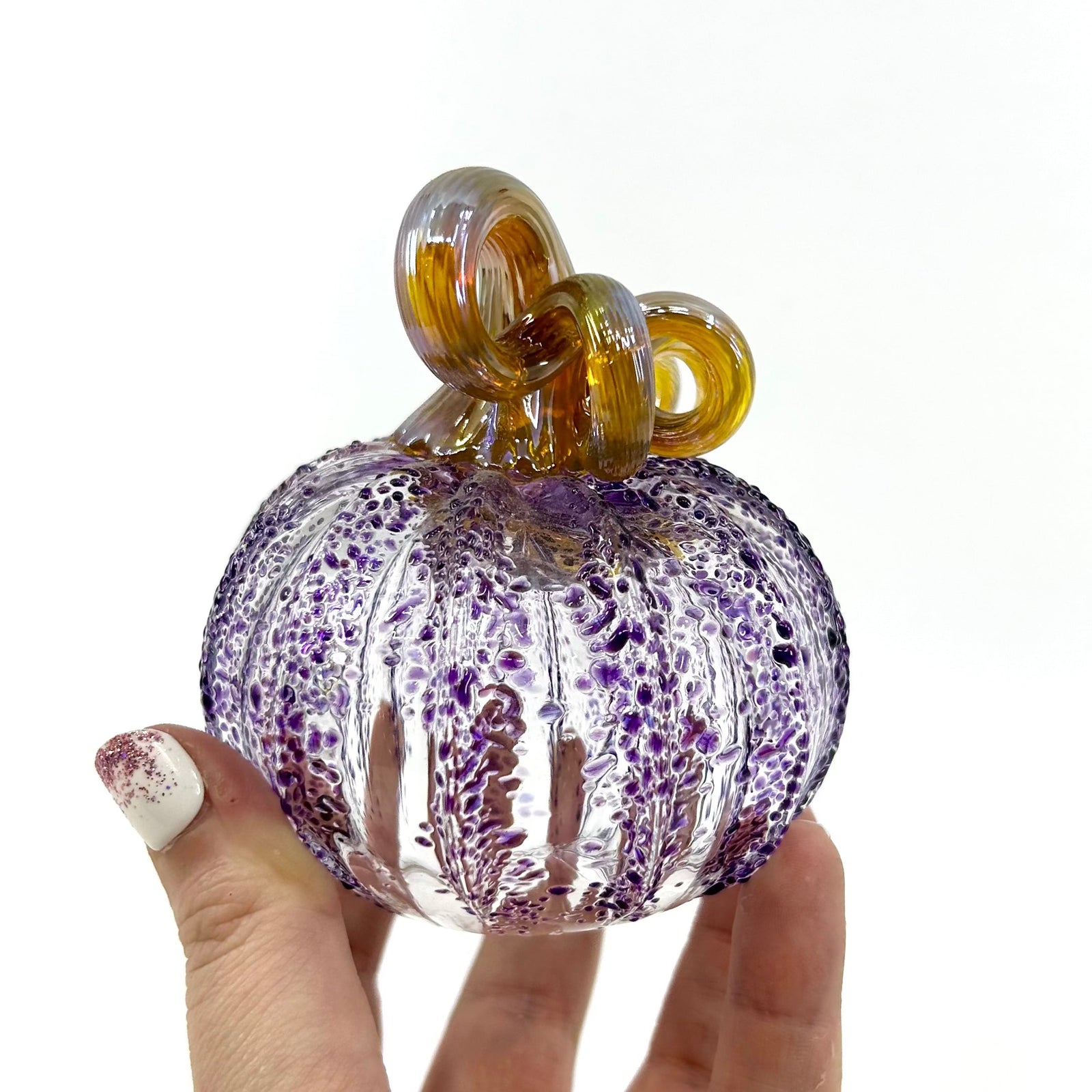 Daily Pumpkin 1953 Mini Royal Purple Gabby Luke Adams Glass Blowing Studio 