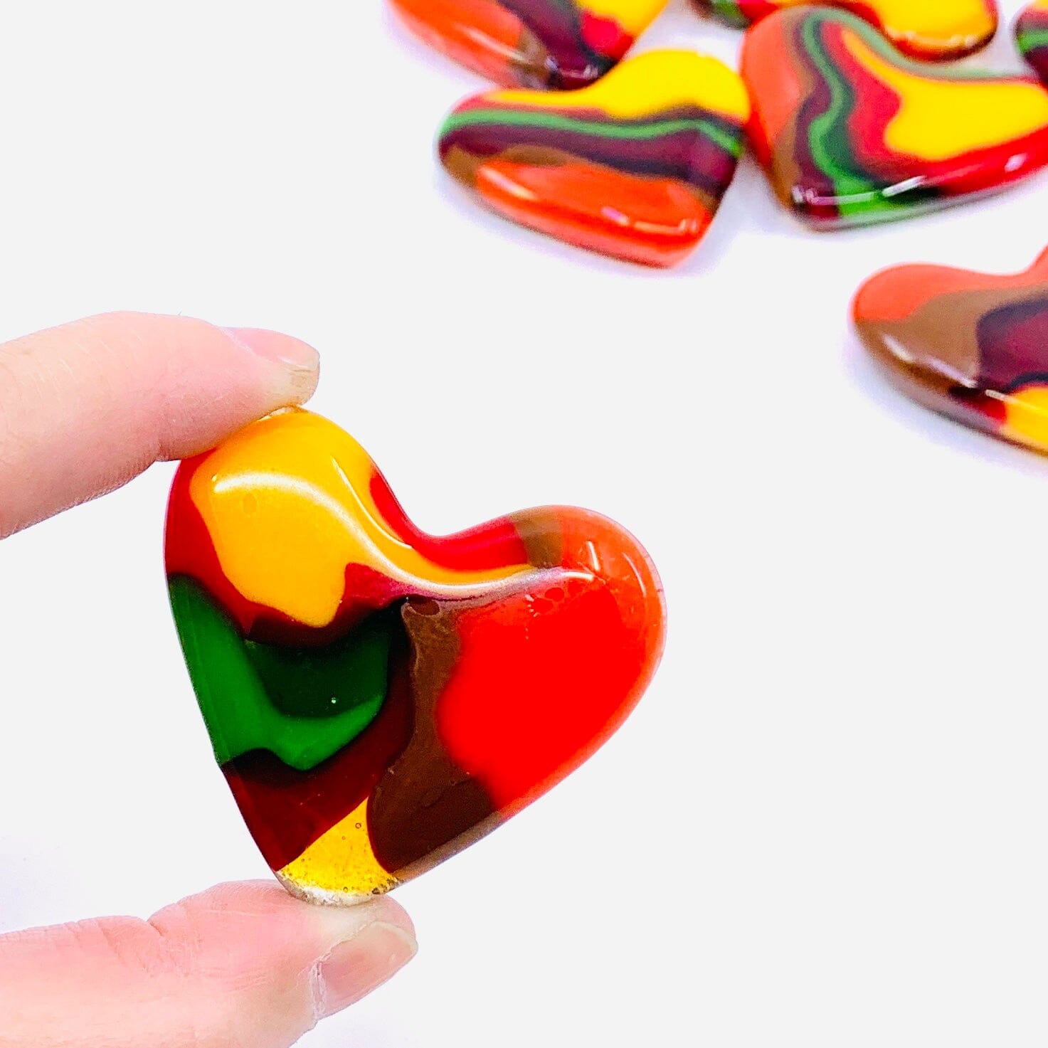 Fused Pocket Heart, Leaf Peepers Miniature Jean 