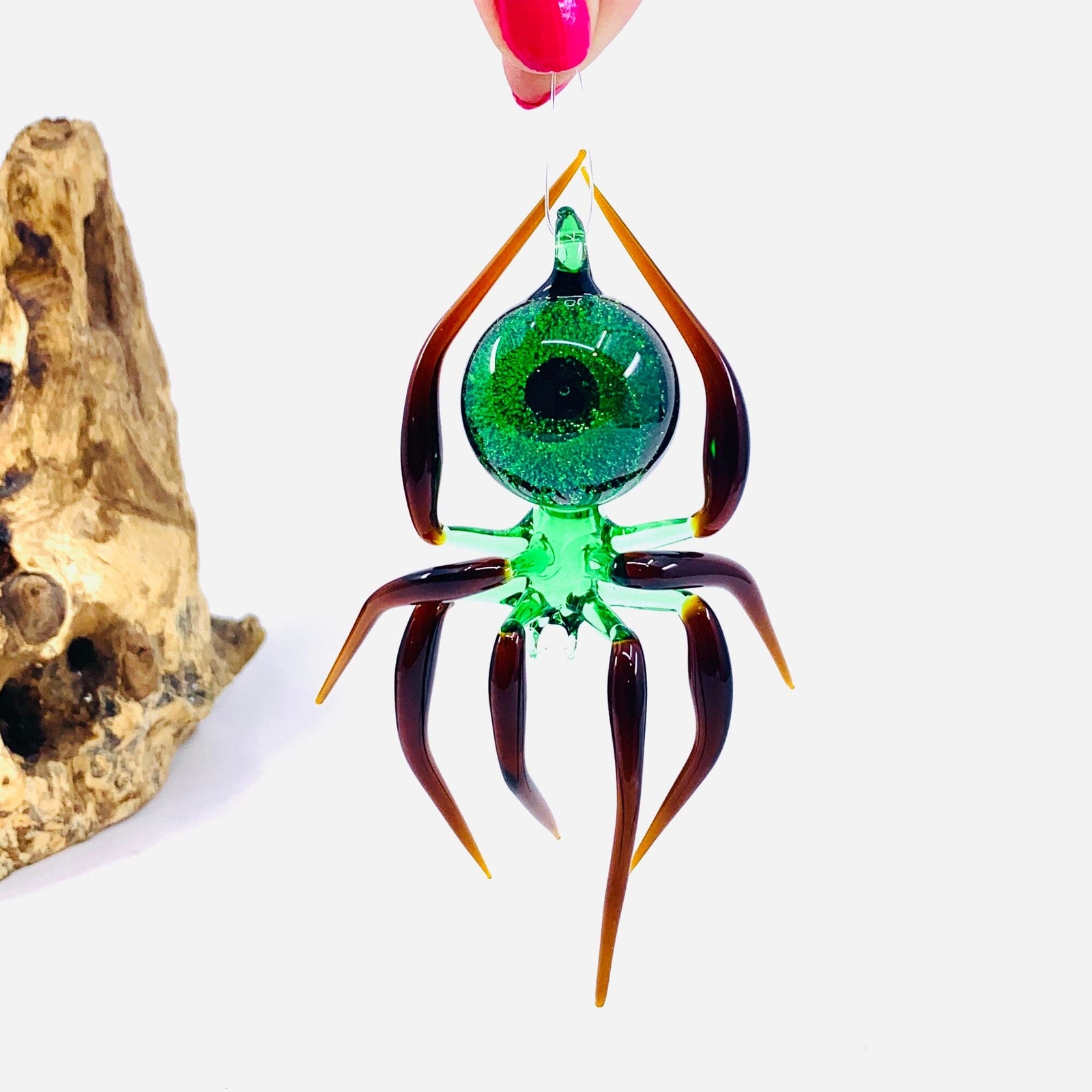 Glass Galaxy Spider Ornament, 51 Ornament WGK Glass Art Inc 