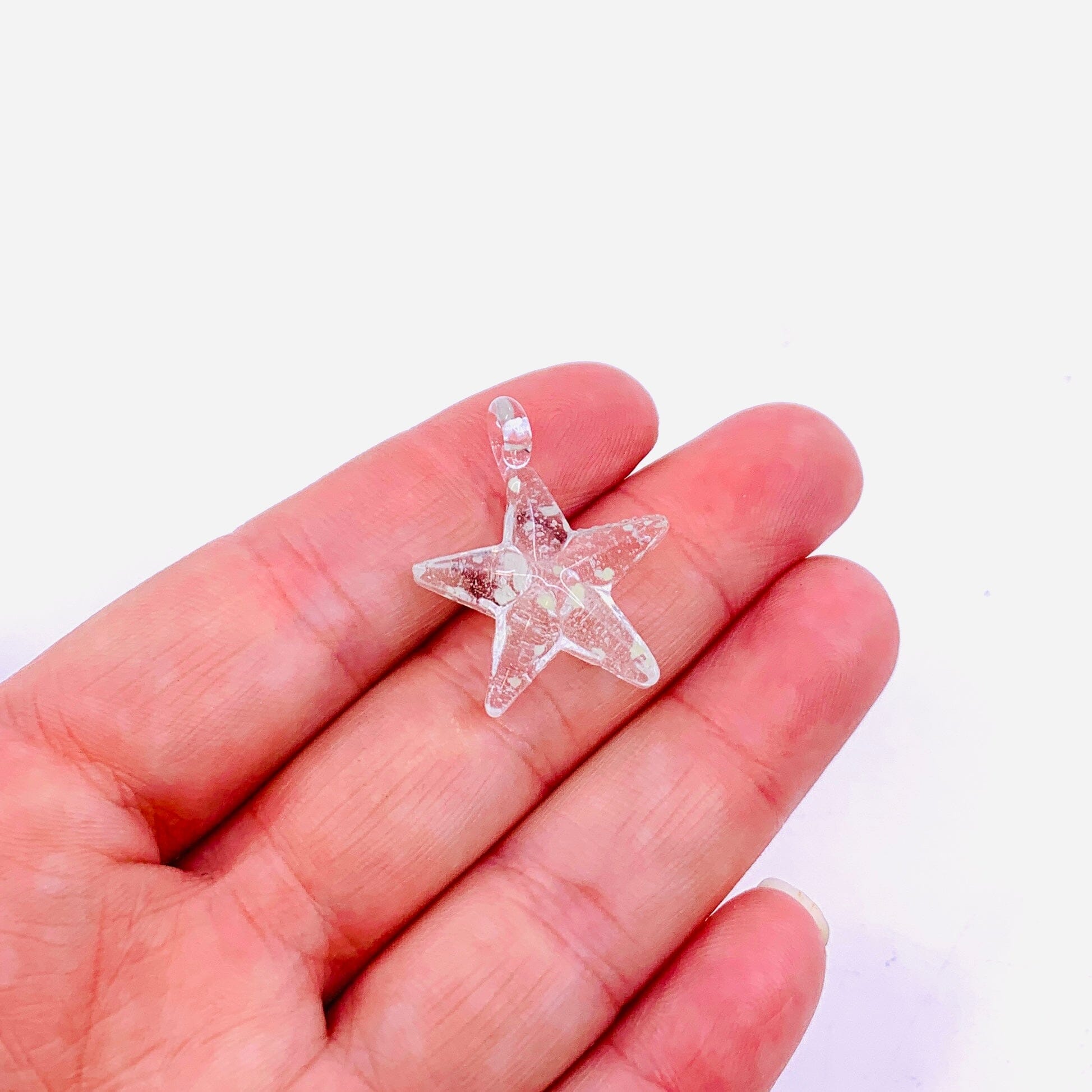 Glass Glow in the Dark Stars, Crystal Miniature - 