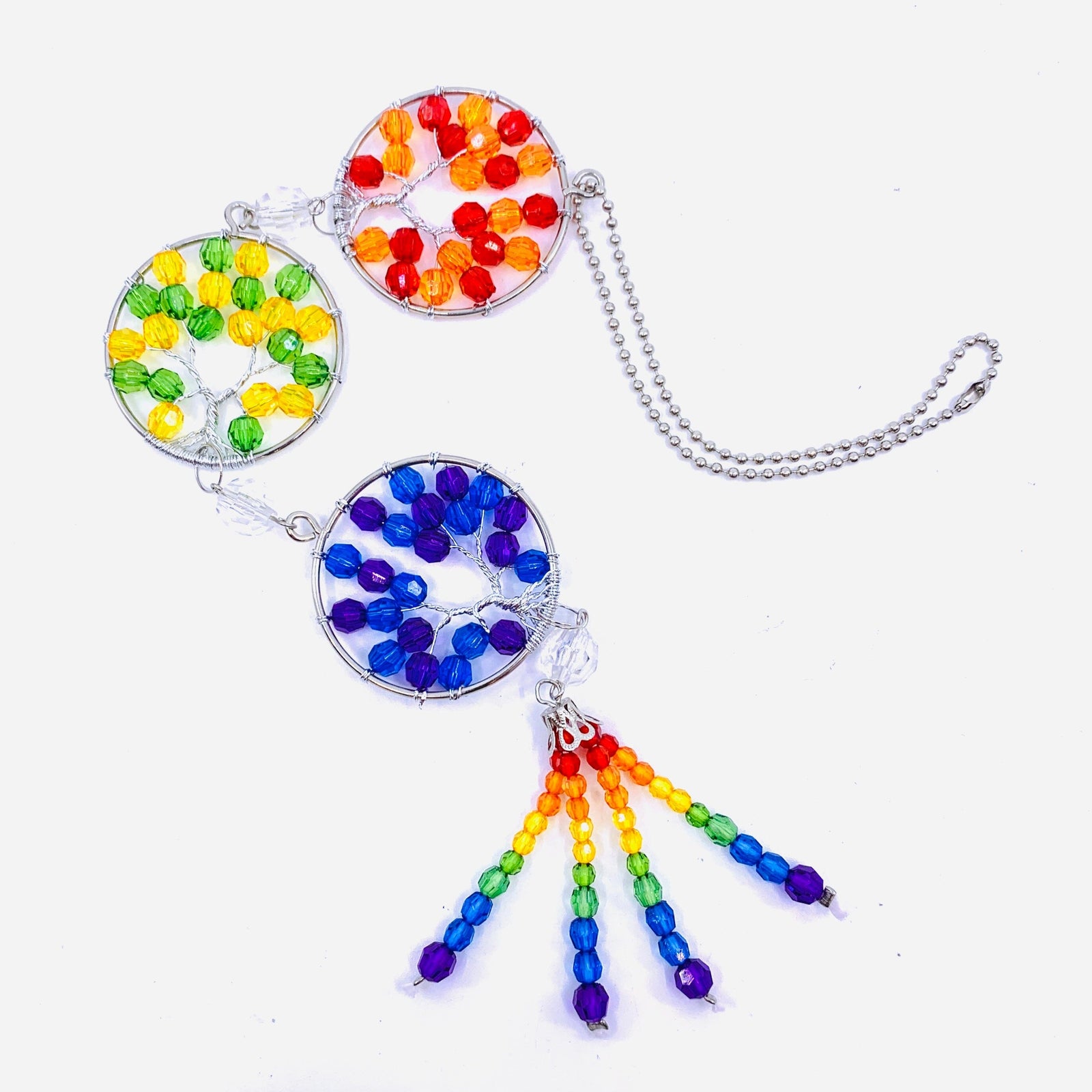 Rainbow Crystal Triple Tree Ornament Ornament GANZ 