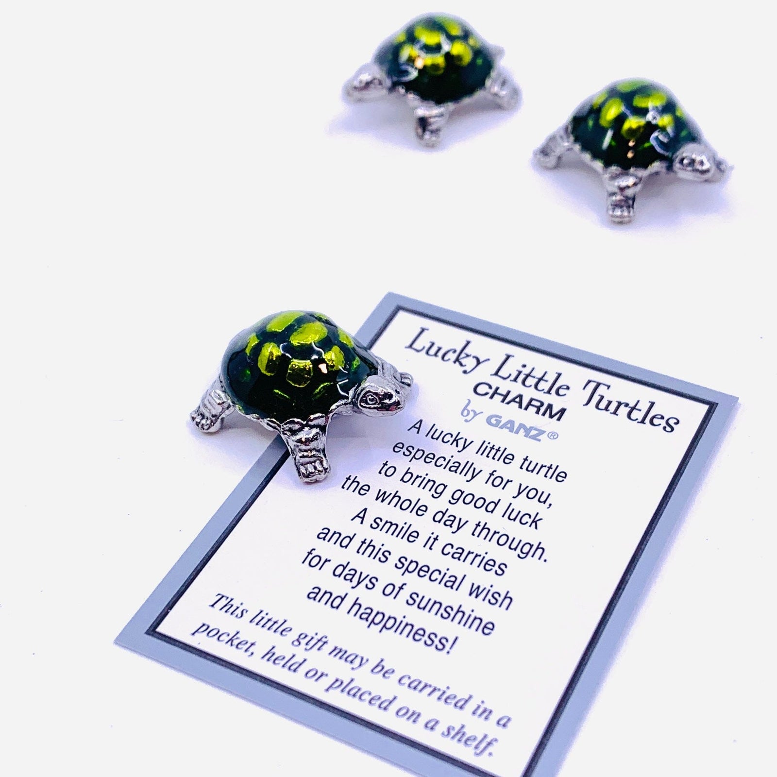 Lucky Little Turtles Pocket Charm PT38 Miniature GANZ 