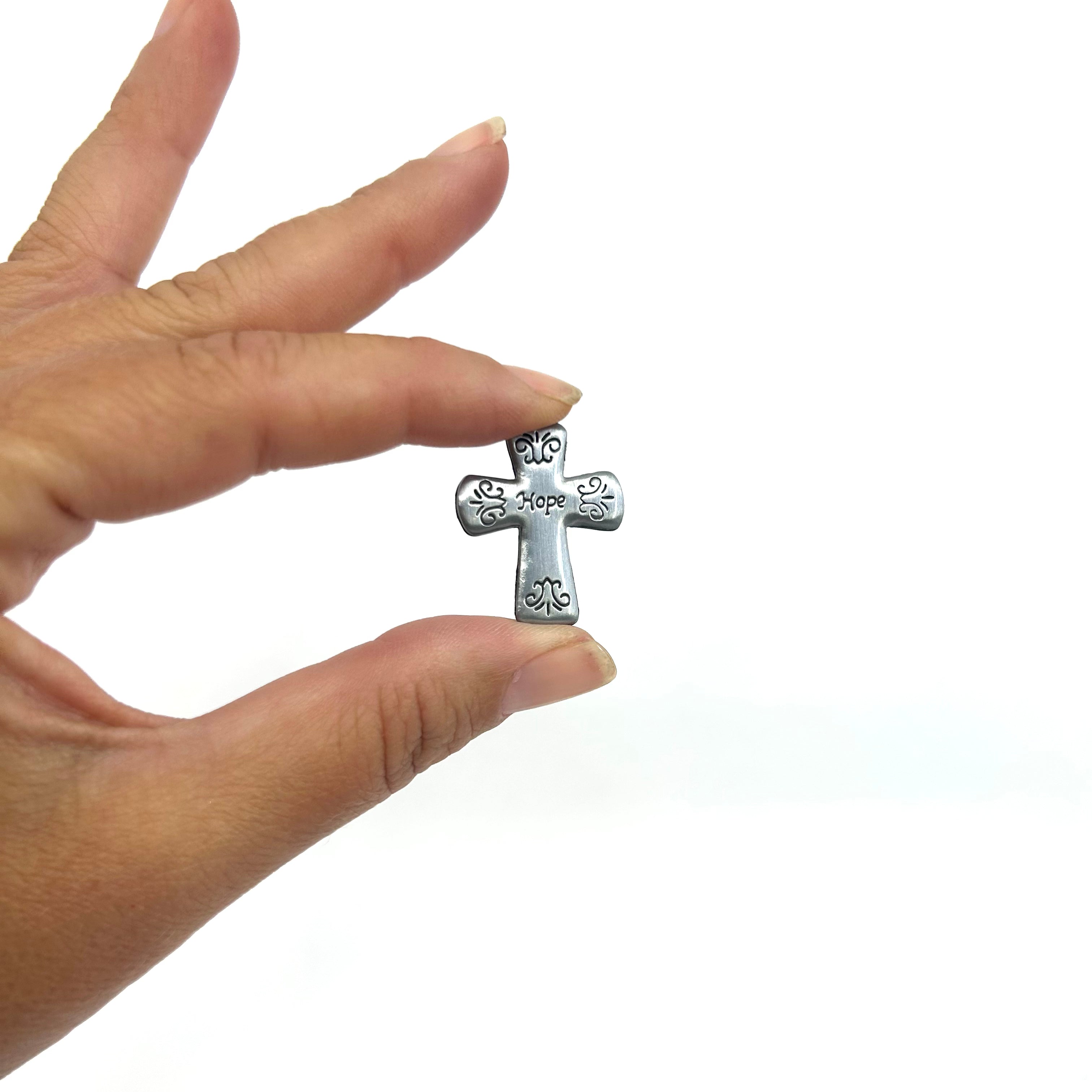 カツルミ　Pray Blessings Cross Pocket Charm PT33 - Luke Adams Glass Blowing Studio