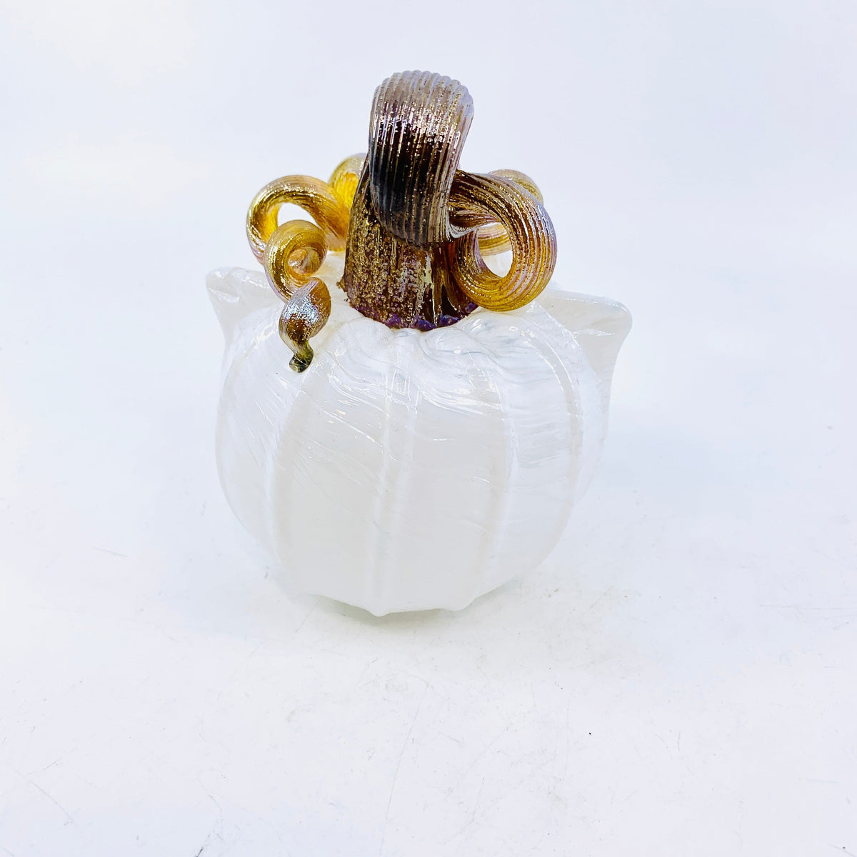 Daily Pumpkin 1969 White Gold Catkin Gabby Luke Adams Glass Blowing Studio 