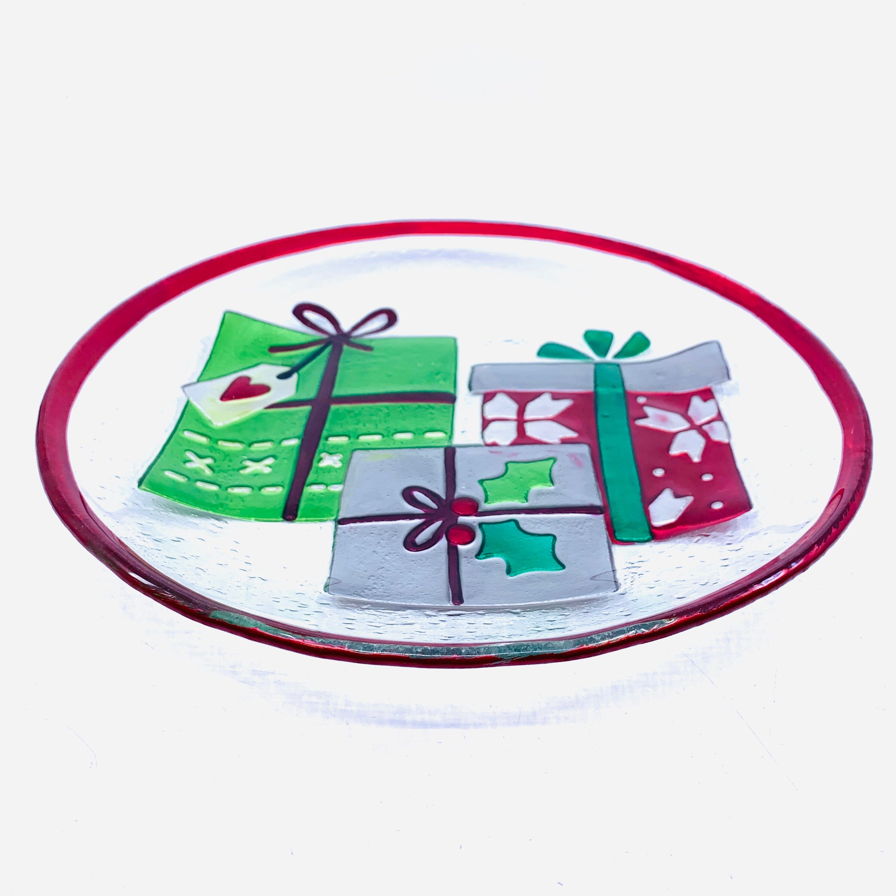 Glass Fusion Plate, Christmas Presents 44 - Luke Adams Glass