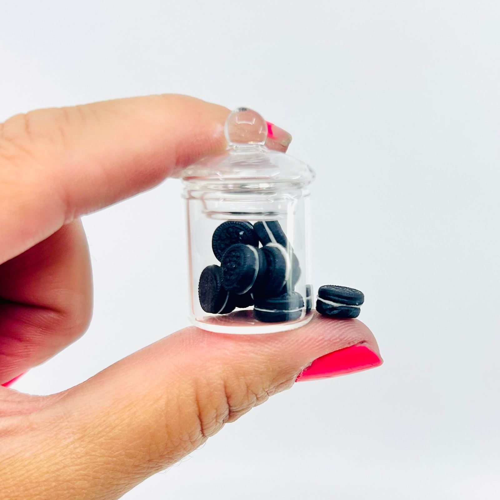 Tiniest Glass Jar of Oreo Cookies Miniature - 