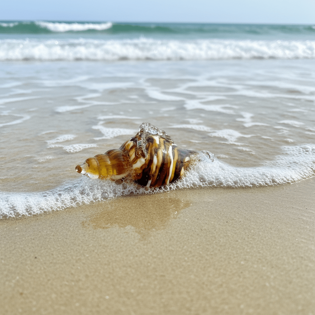 Glass Seashell, Natural Decor Chesapeake Bay 