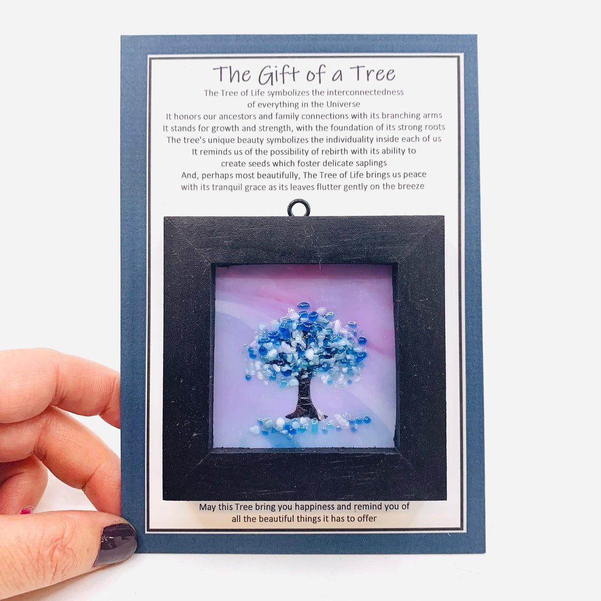Fused Glass Tree of Life Shadow Box 72 Decor Glimmer Glass Gifts 