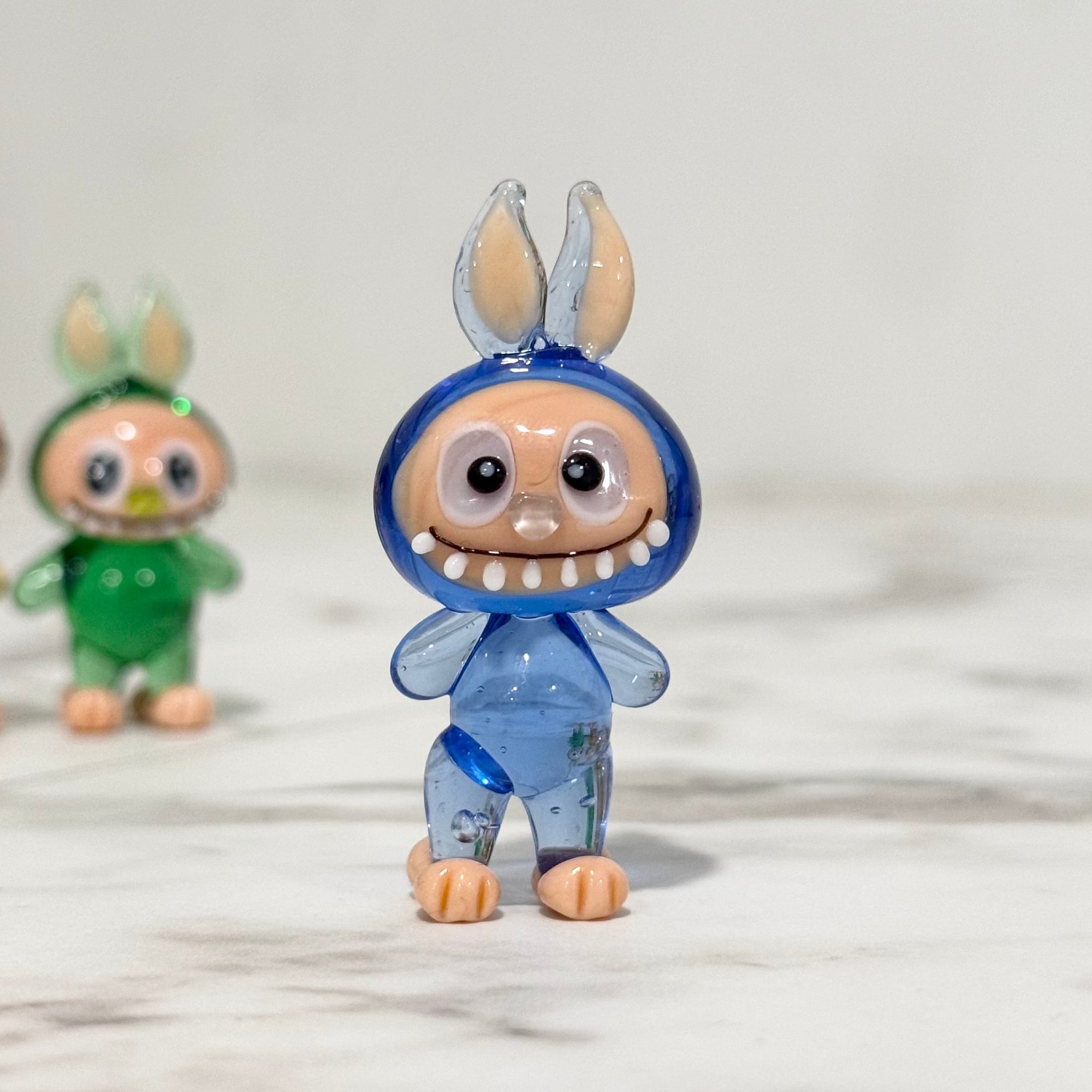 Glass Labubu Monsters, Blue Alex 