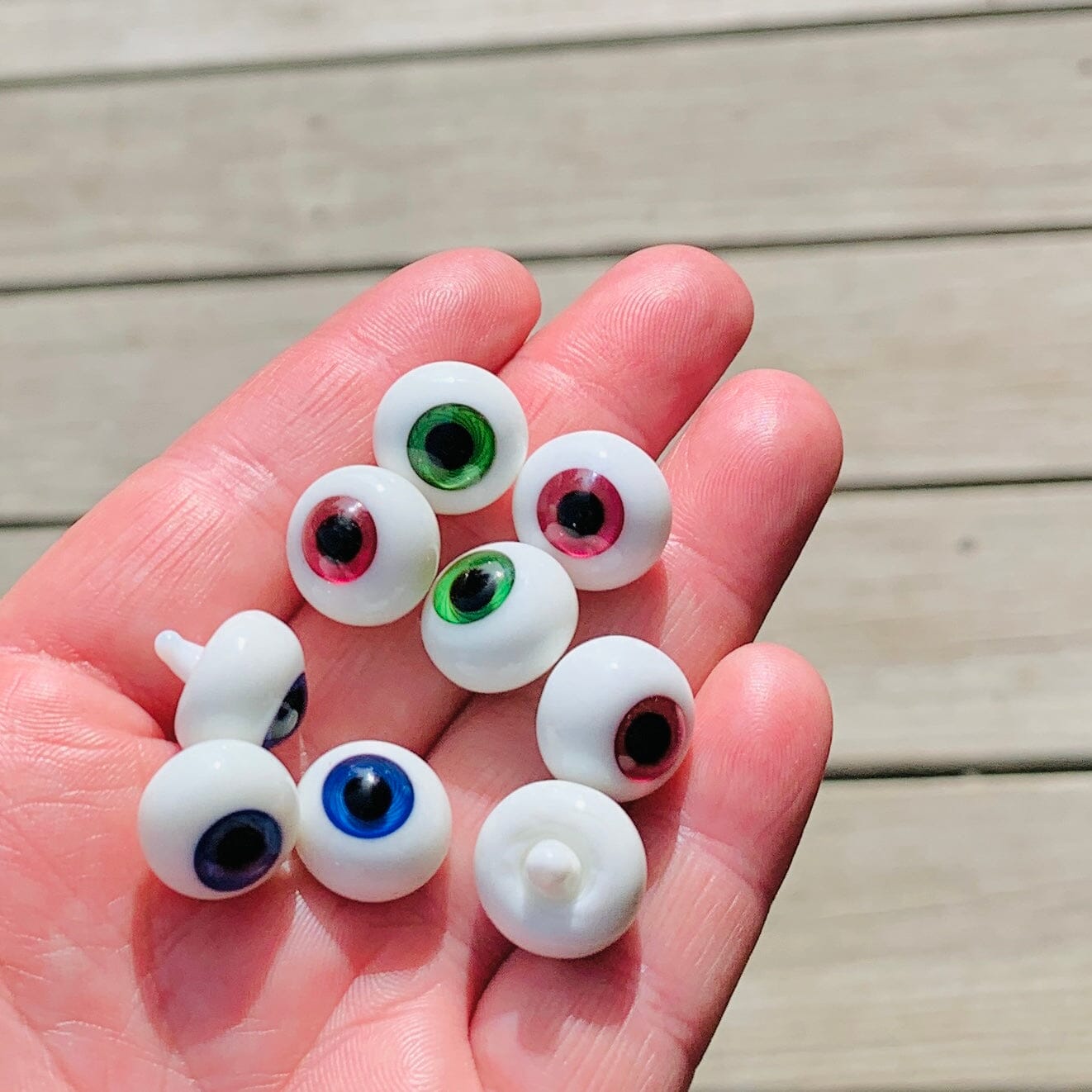 Set of Standing Glass Eyes 286 Miniature - 