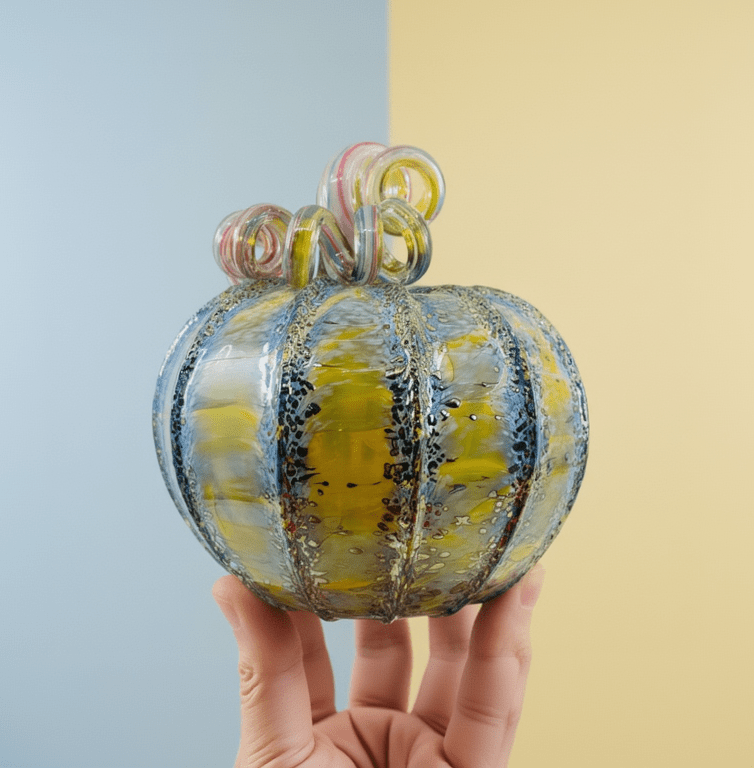 Facebook Live Pumpkin 21 Gabby Luke Adams Glass Blowing Studio 