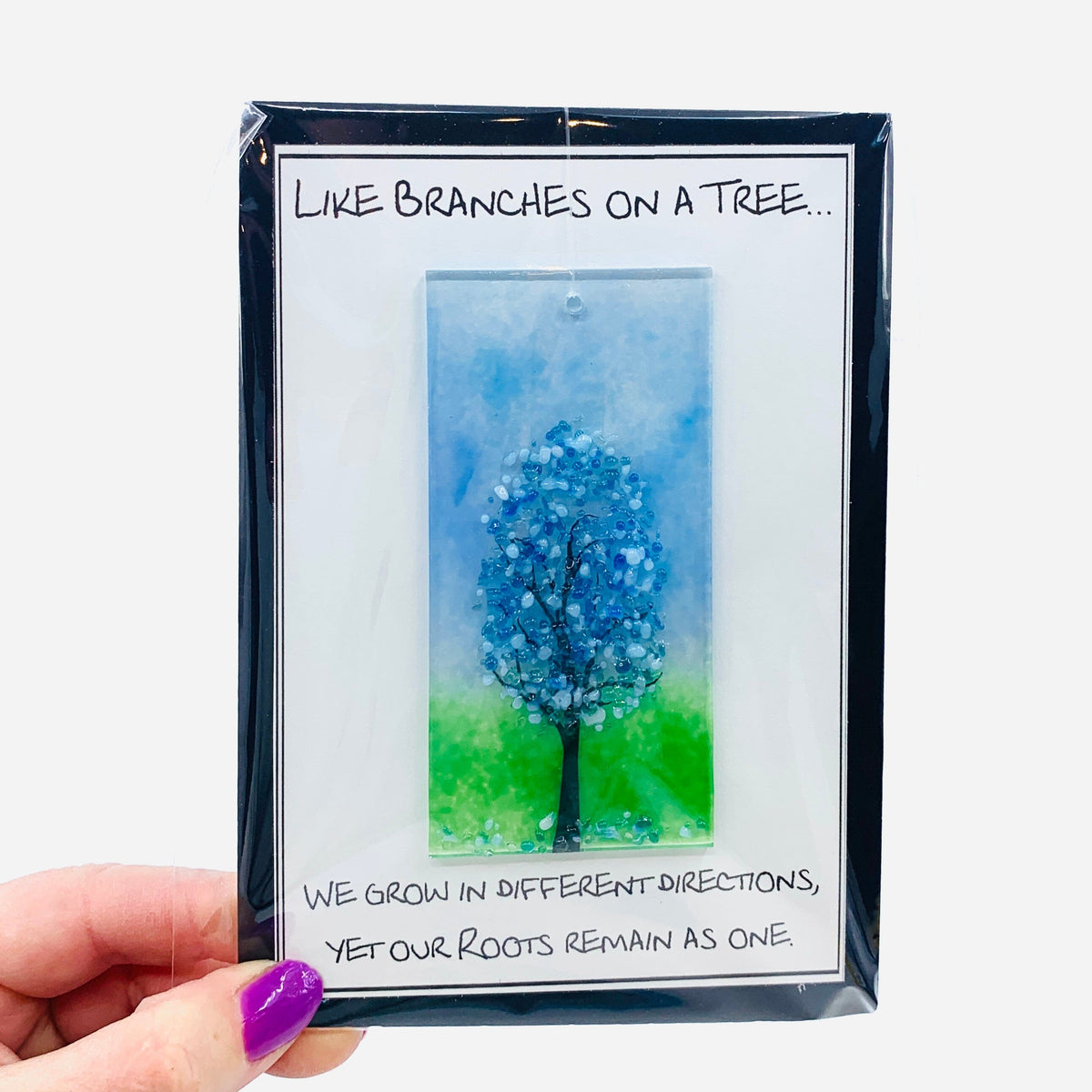 Fused Glass "Like Branches on a Tree” Suncatcher 44 Decor Glimmer Glass Gifts 