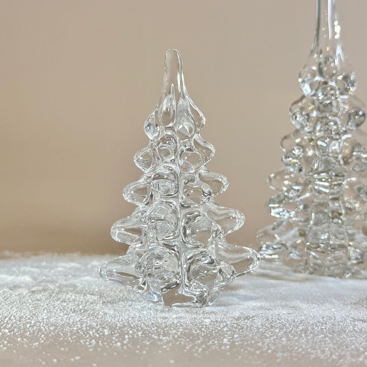 4" Clear Glass Whimsy Tree Diamond Star 