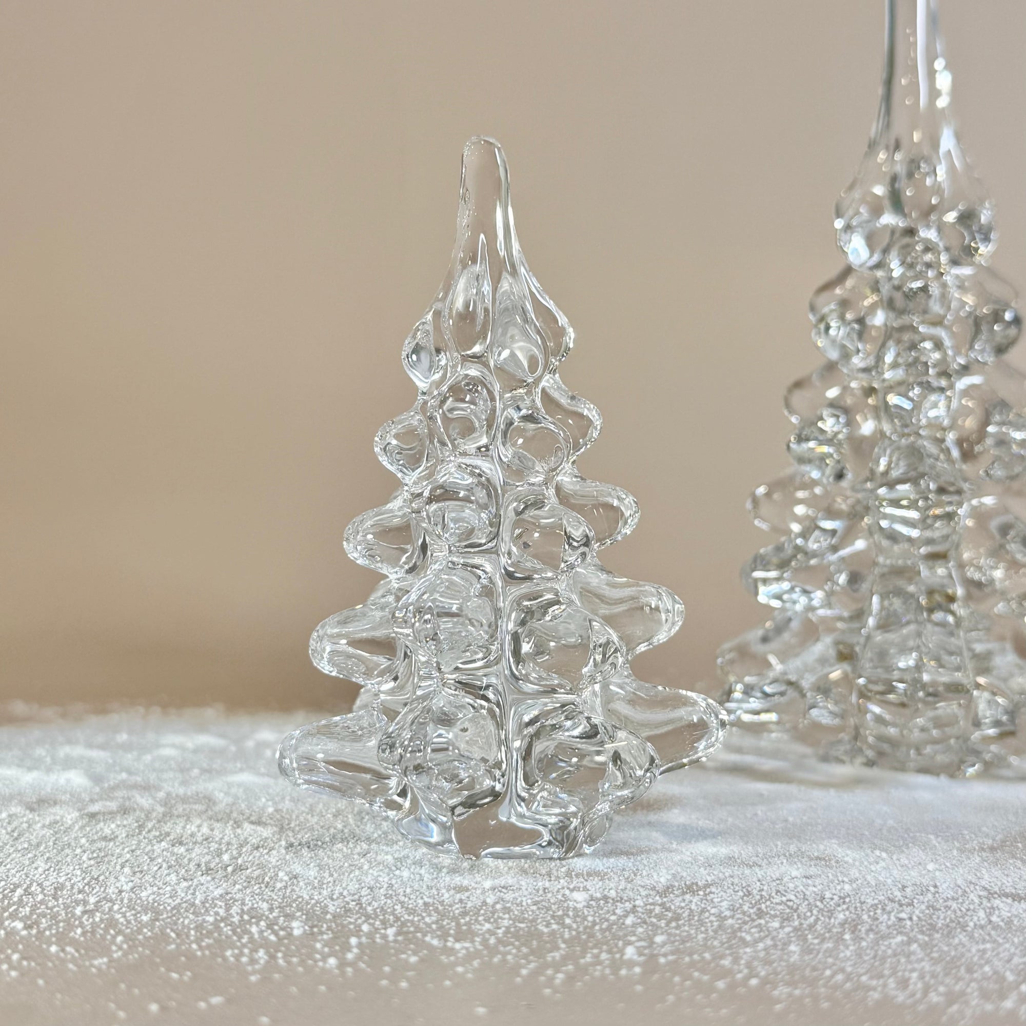 4" Clear Glass Whimsy Tree Diamond Star 