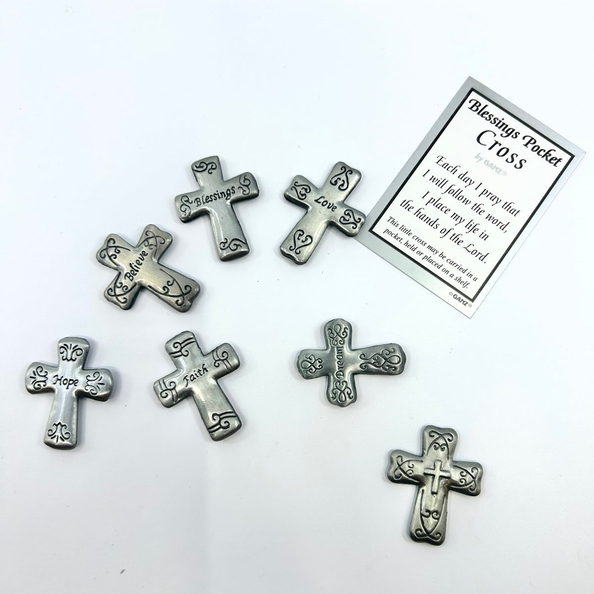 Blessings Cross Pocket Charm Miniature GANZ 