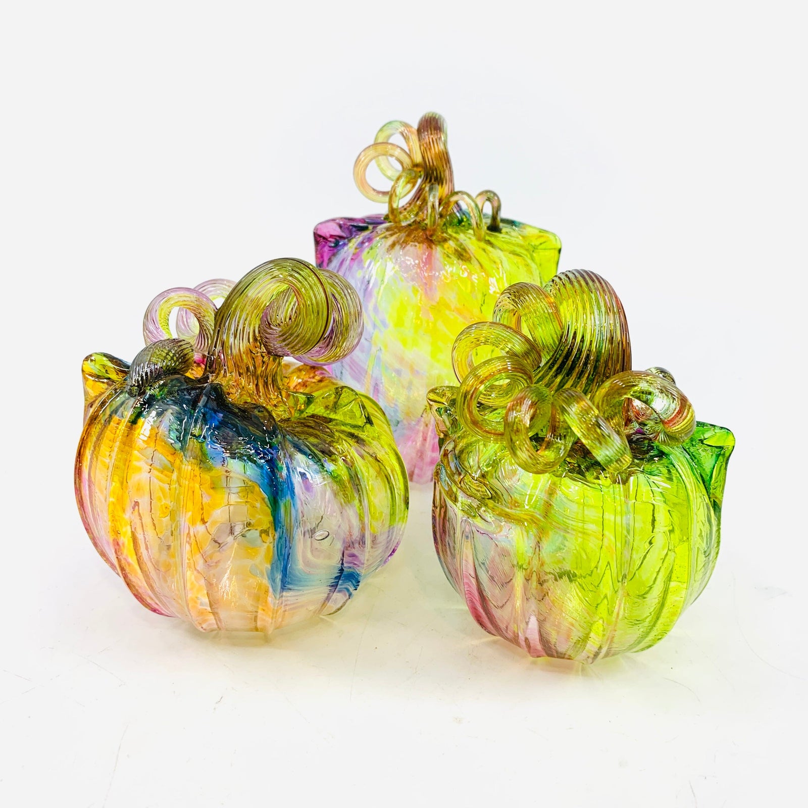 Rainbow Aurora “Oops” Catkin Inspo Luke Adams Glass Blowing Studio 