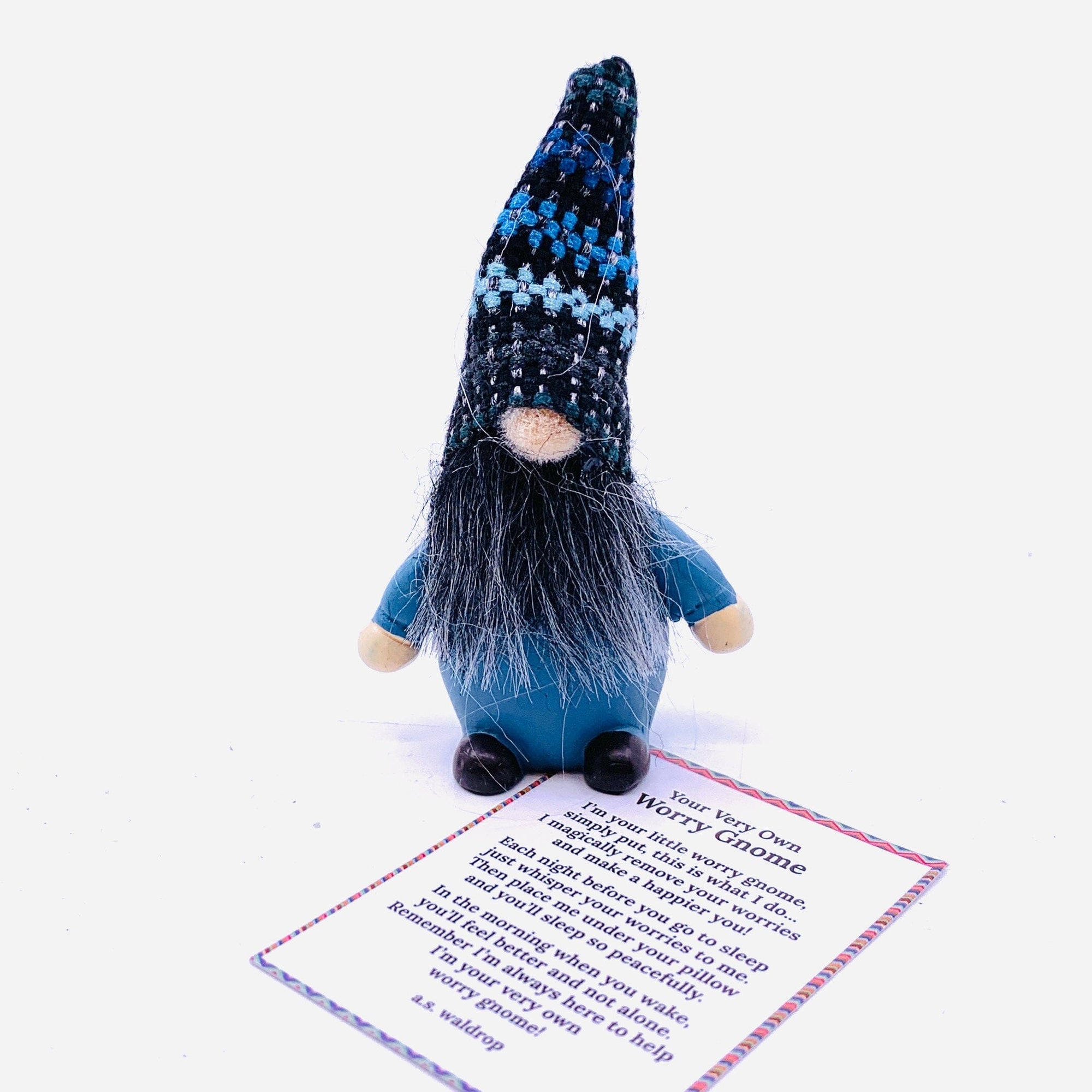 Your Very Own Worry Gnome PT63, Blue Miniature GANZ 