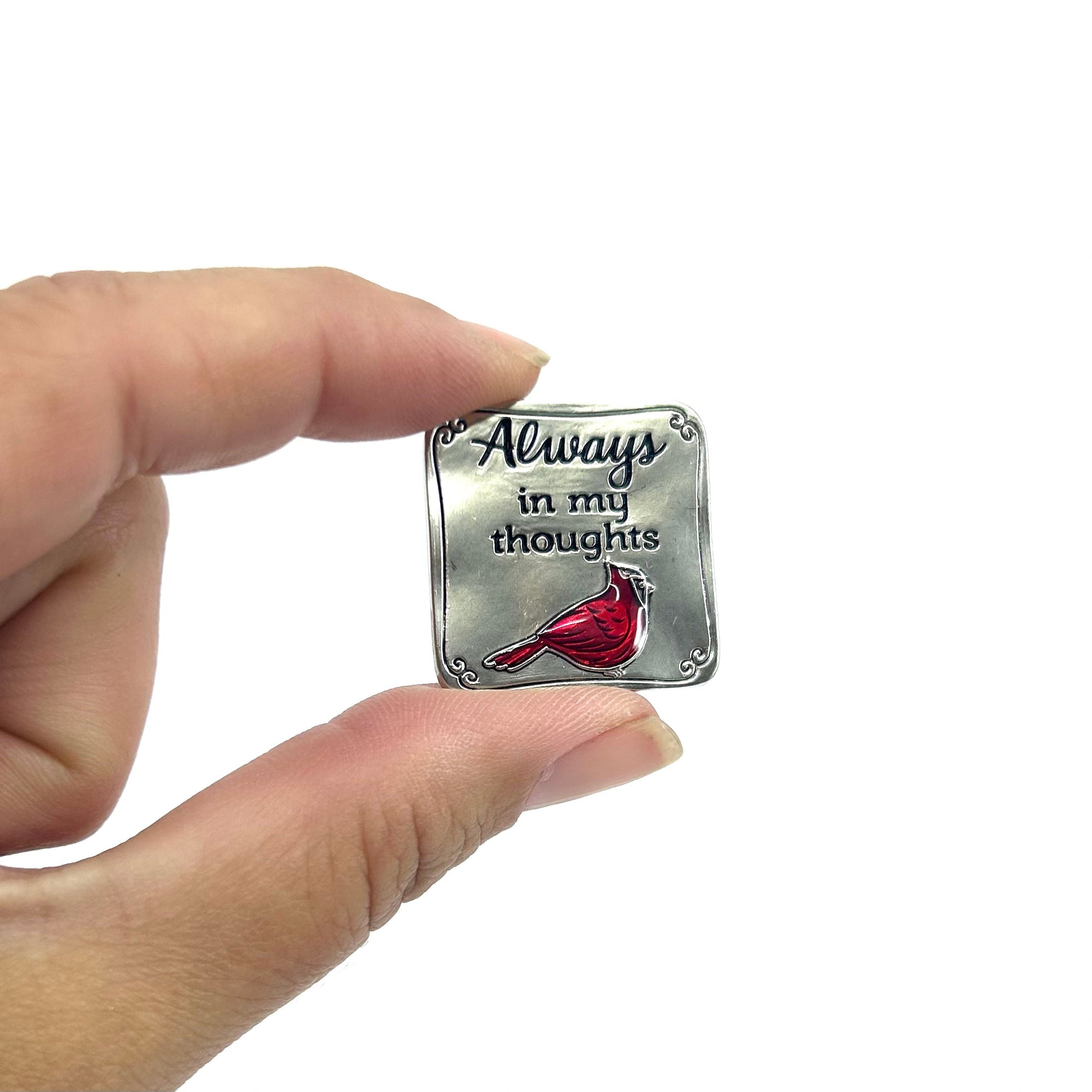 Square Cardinal Pocket Charm Miniature GANZ 