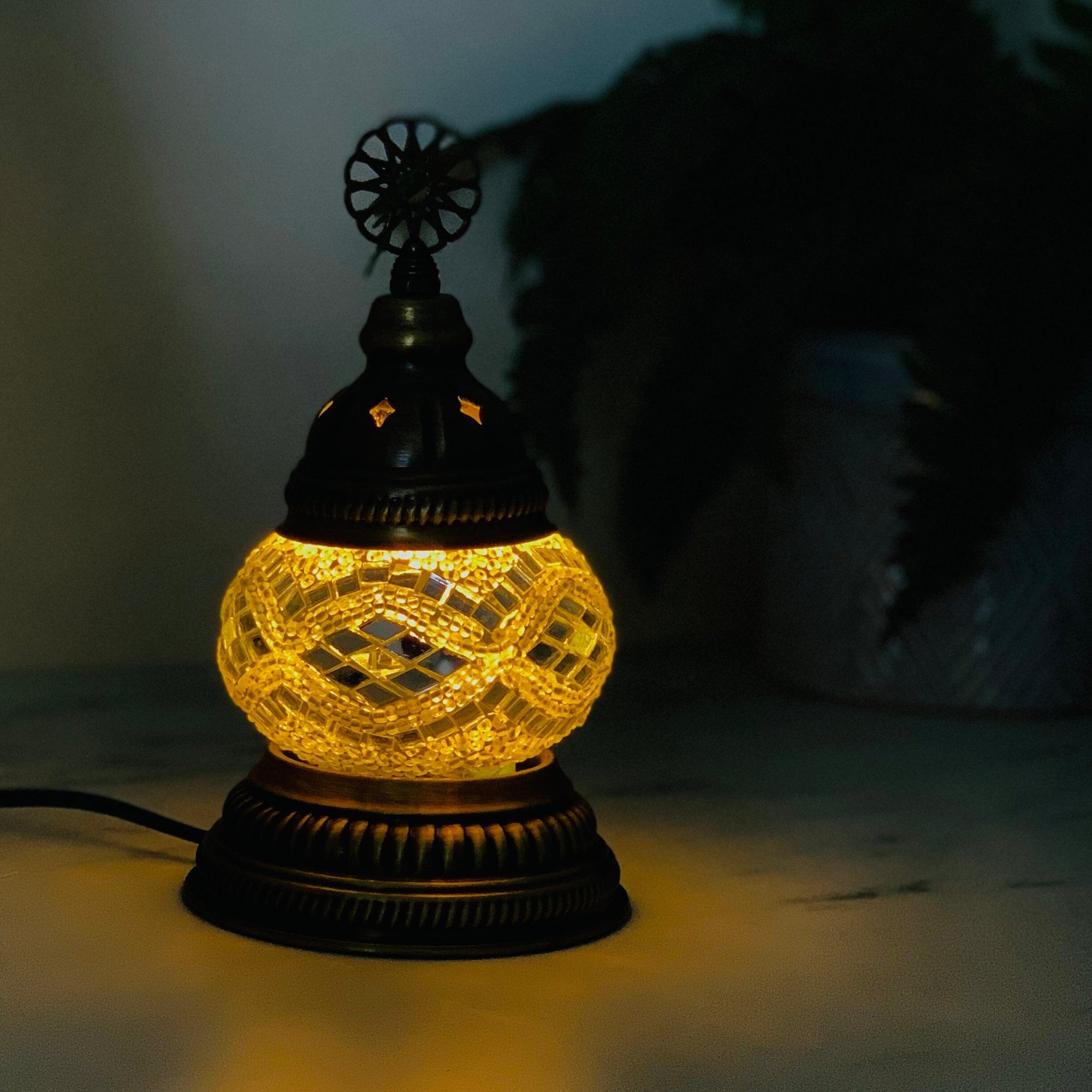 Turkish Mosaic Mini Lamp, 11 Decor Natto USA 