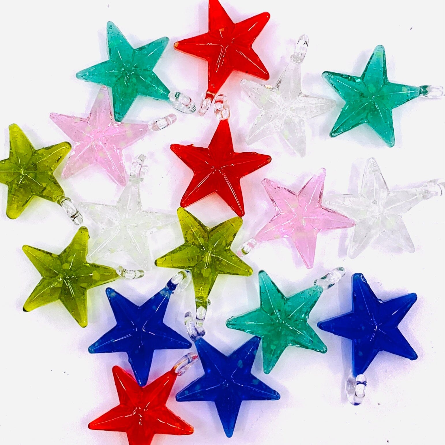 Glass Glow in the Dark Stars, Green Miniature - 