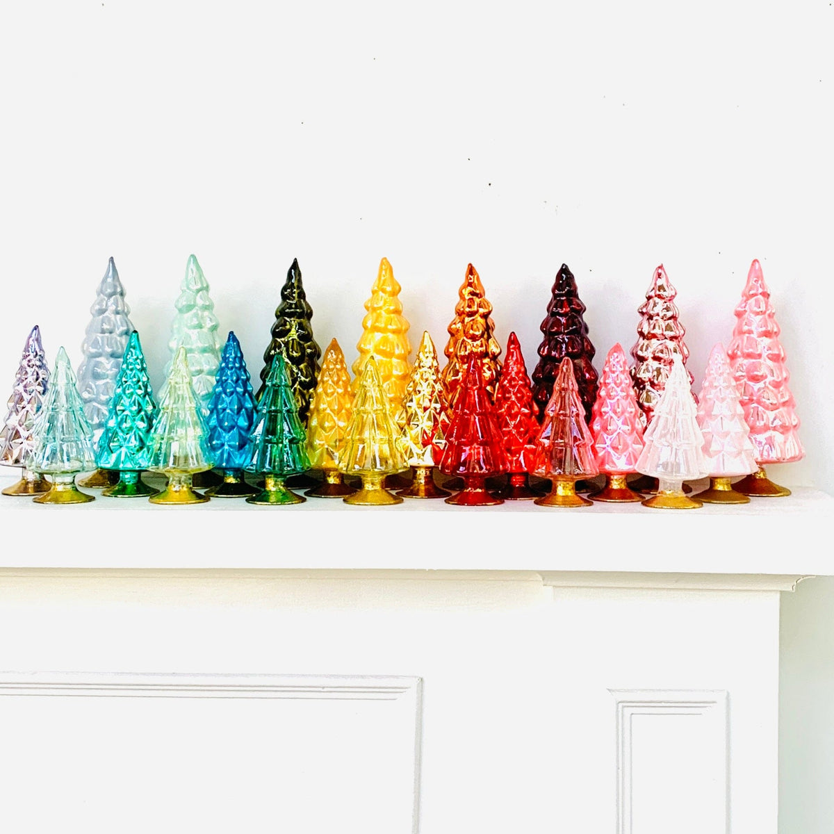 Rainbow Hue Glass Trees, Pink Cody Foster & Co 