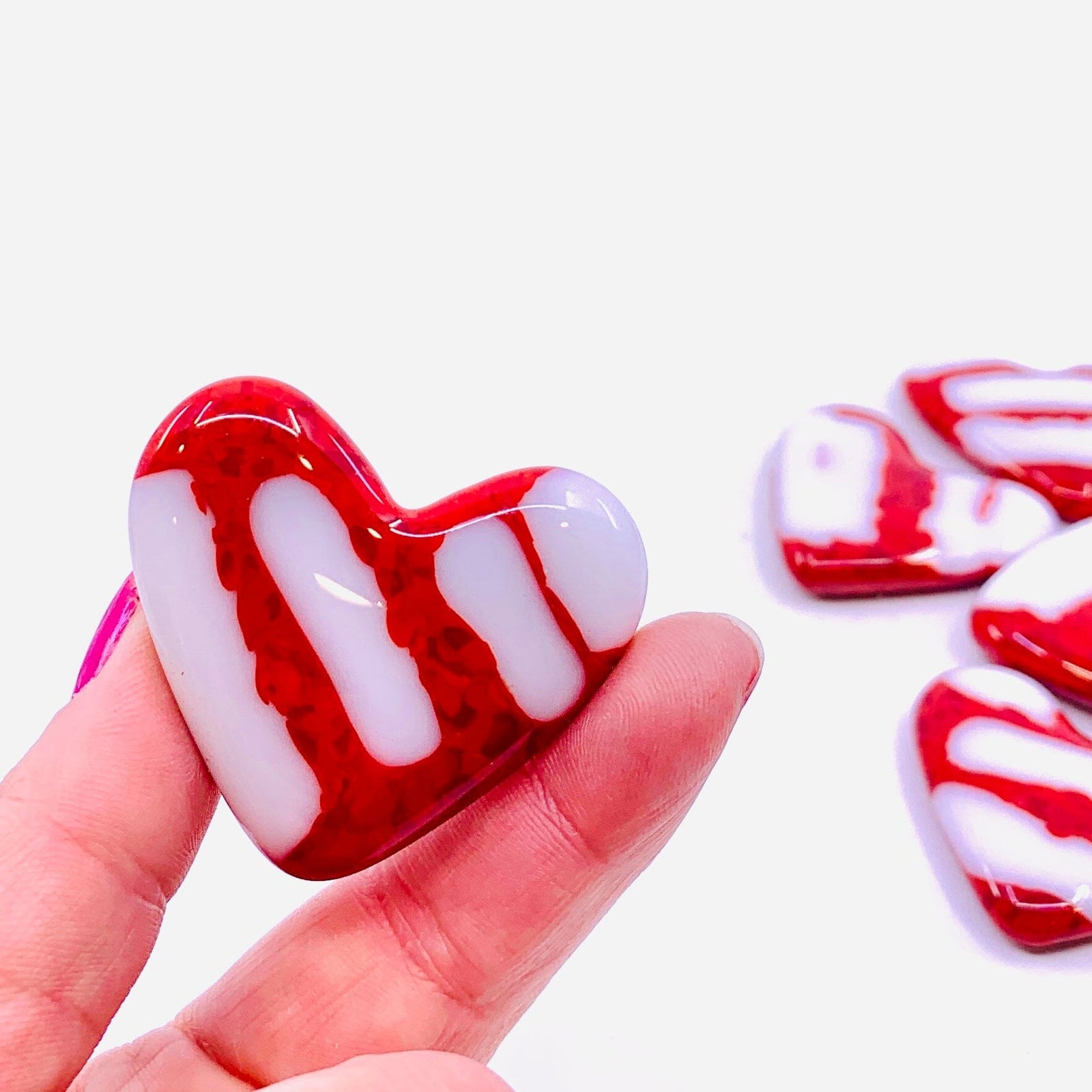 Fused Pocket Heart, Santa Hat Miniature Jean 