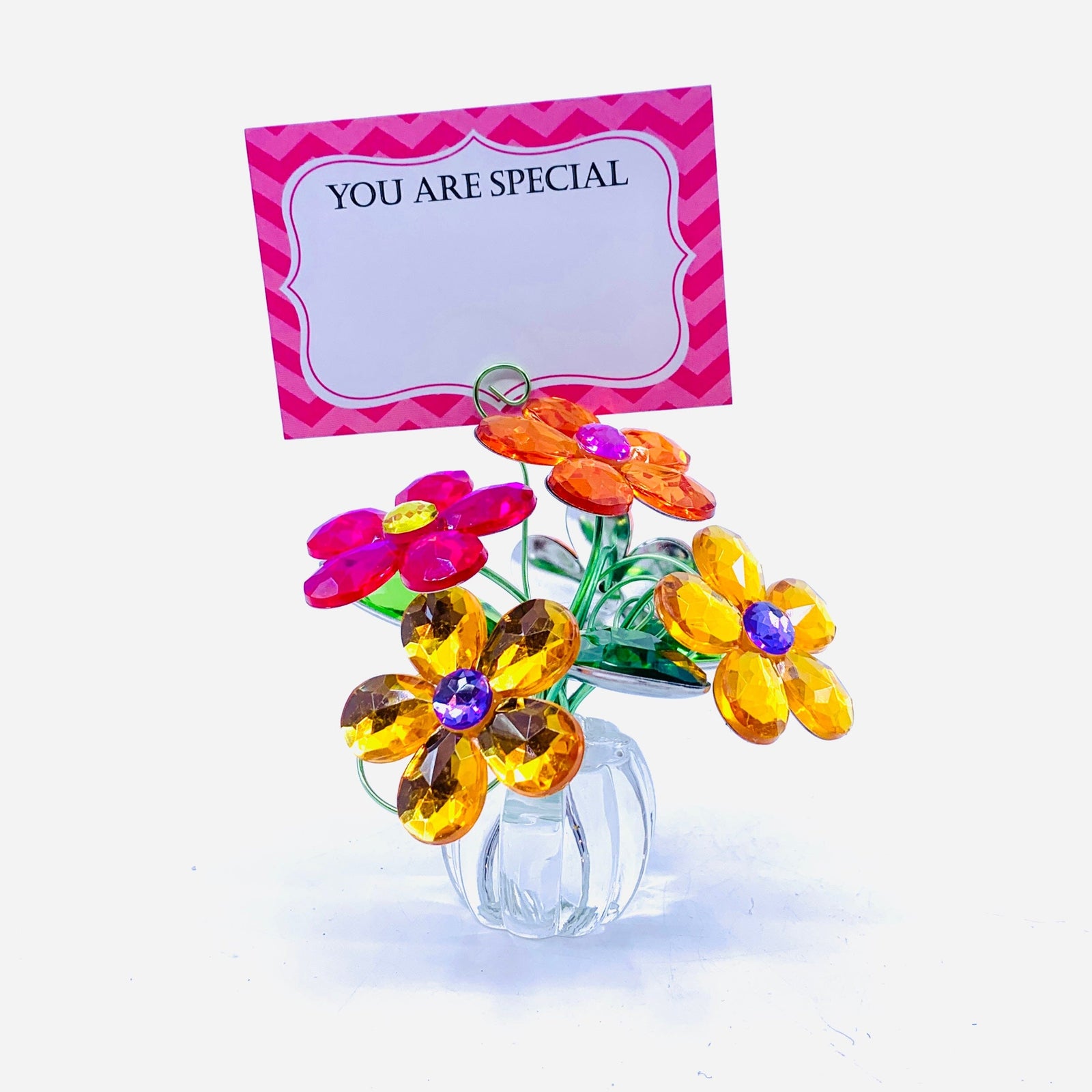 Acrylic Bouquet 1, Pansy Clear Decor GANZ 