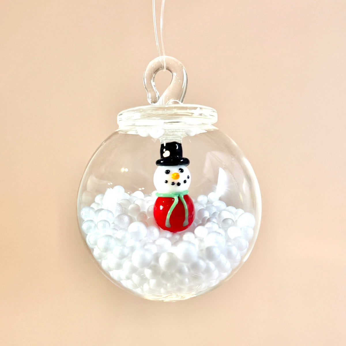 Glass Snow Globe Ornament, Snowman Decor Creative Co-op 