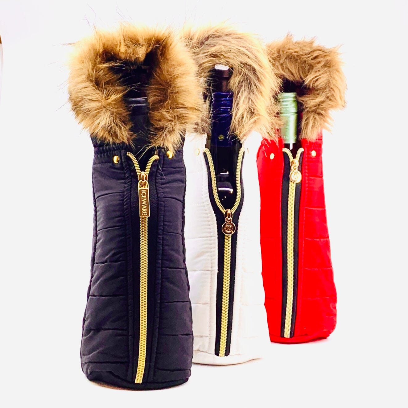 Wine Puffer Jacket Cooler Wild Eye Designs 