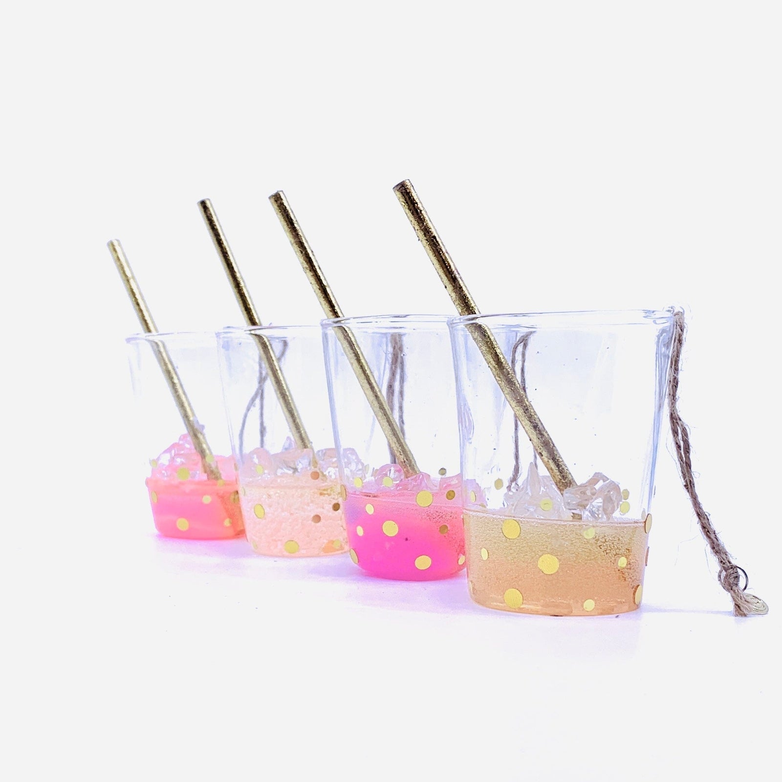 Cocktail Drink Ornament, Peach Fizz Ornament One Hundred 80 Degrees 