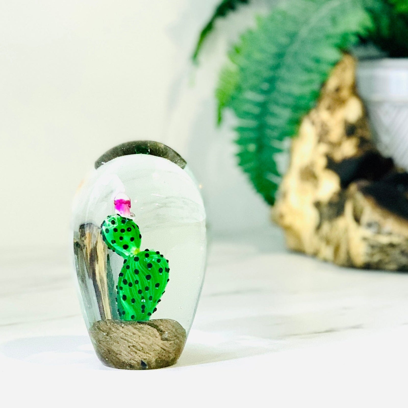 Prickly Pear Cactus Paperweight Paperweight Dynasty 