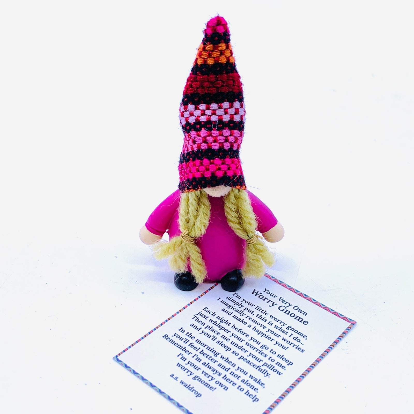 Your Very Own Worry Gnome PT63, Pink Miniature GANZ 