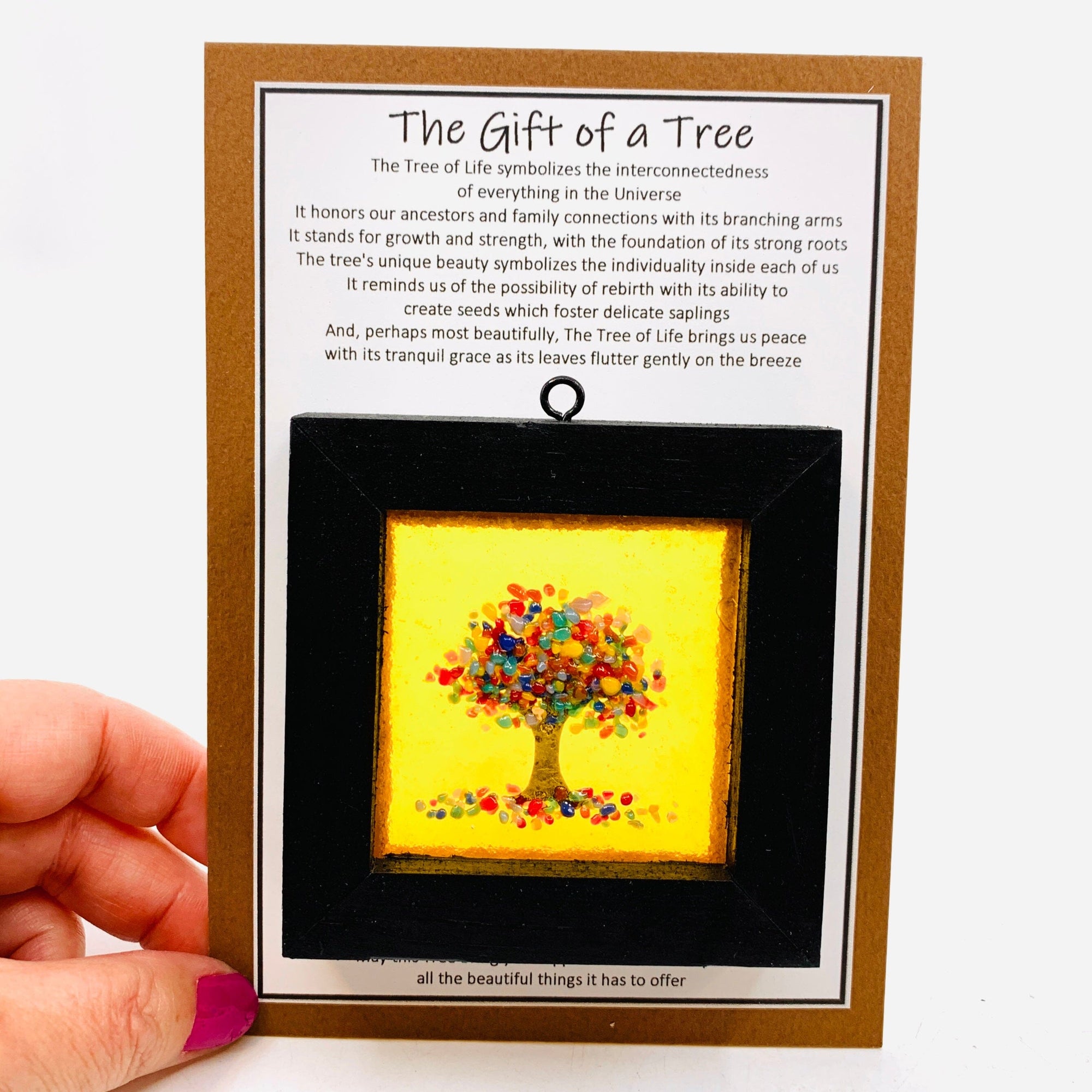 Fused Glass Tree of Life Shadow Box 29 Decor Glimmer Glass Gifts 