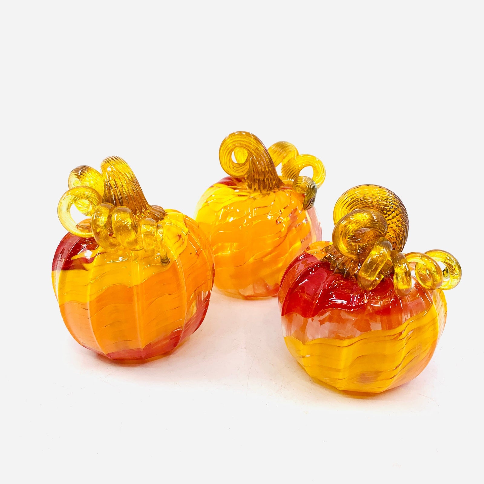 Daily Pumpkin 1962 Flame Mini Signed by Luke Adams Gabby Luke Adams Glass Blowing Studio 