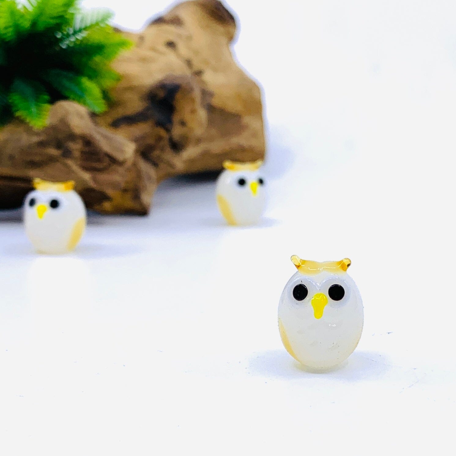 Tiny Glass Happy Owl 265 Miniature - 