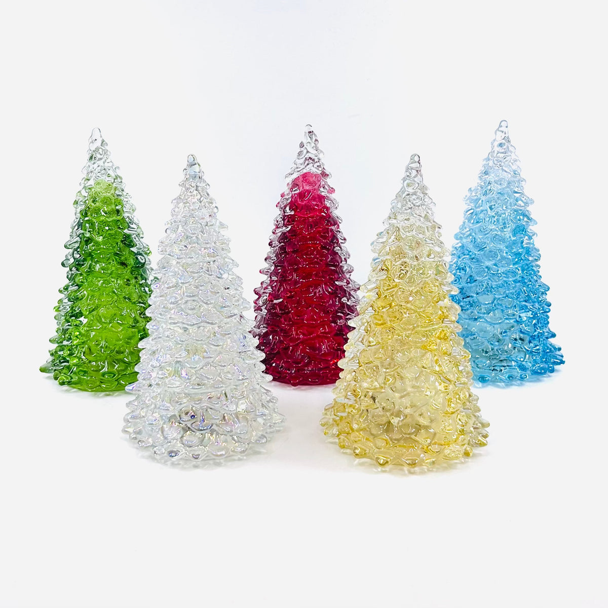 Amber Blown Glass Tree Diamond Star 