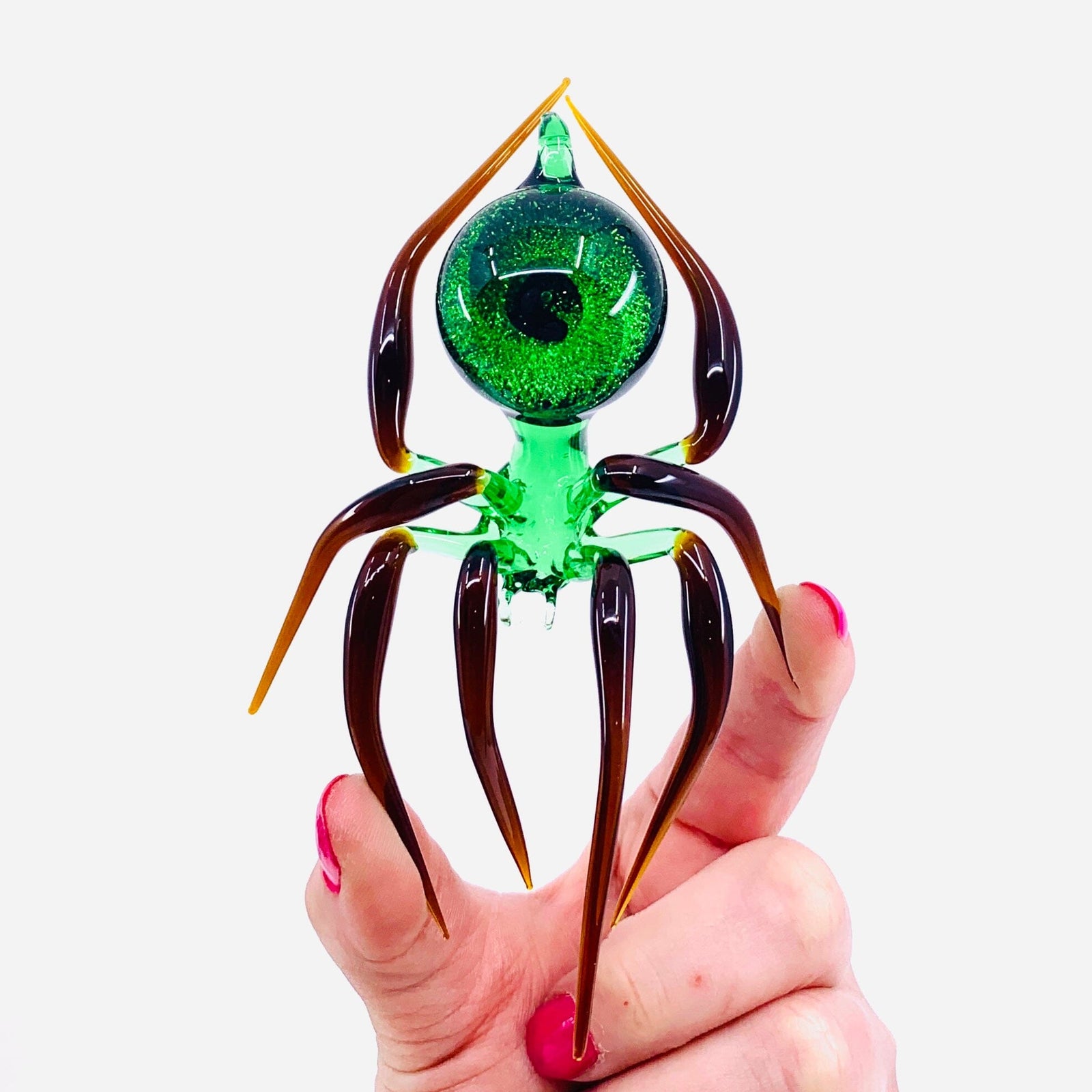 Glass Galaxy Spider Ornament, 51 Ornament WGK Glass Art Inc 