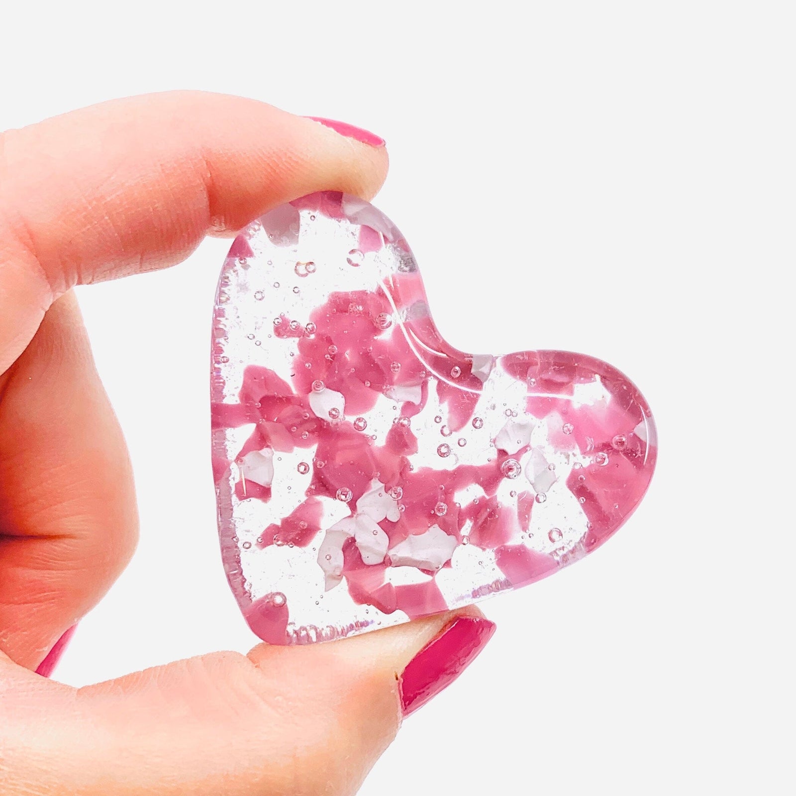 Fused Pocket Heart, Pretty in Pink Miniature Jean 