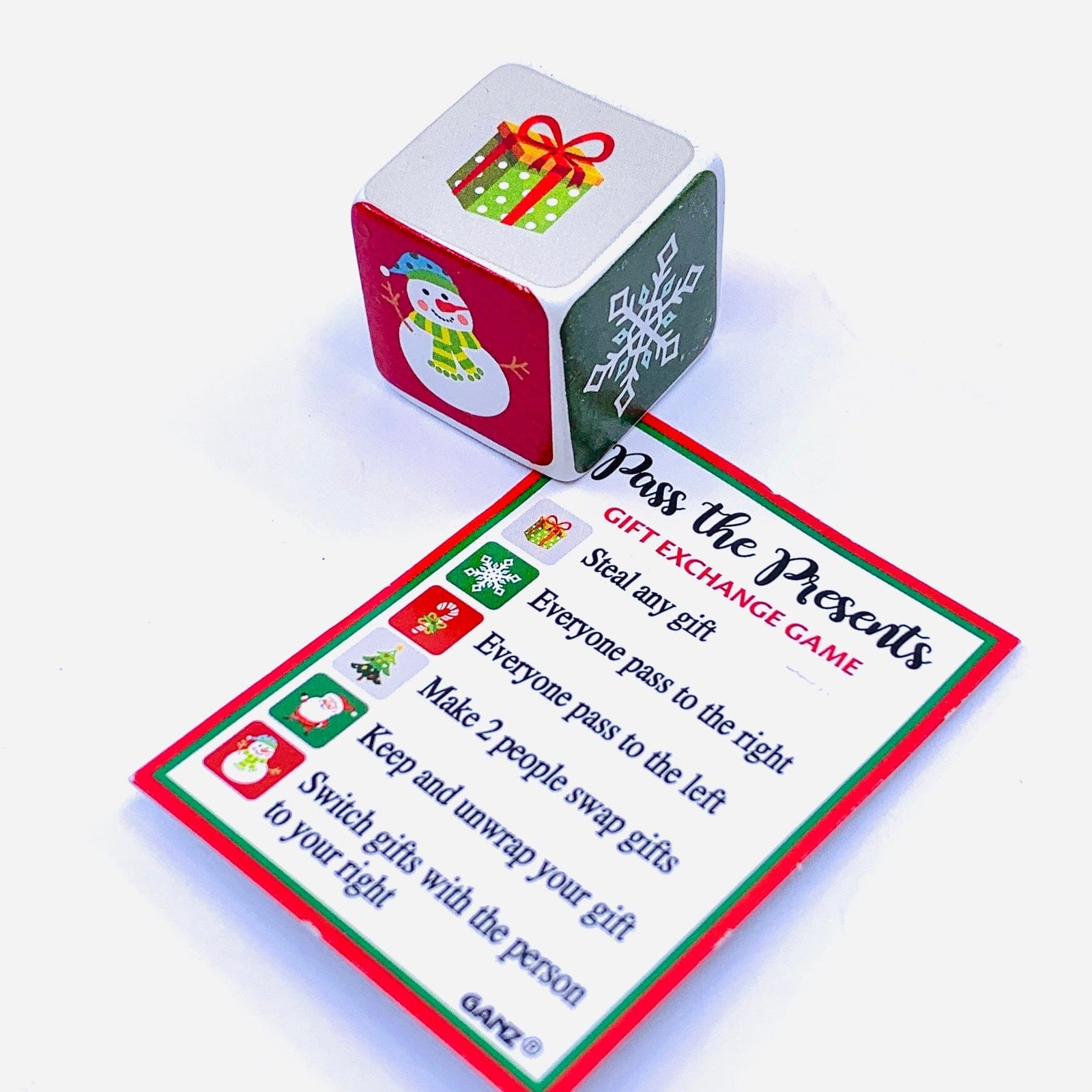 Pass The Presents Pocket Dice Miniature GANZ 