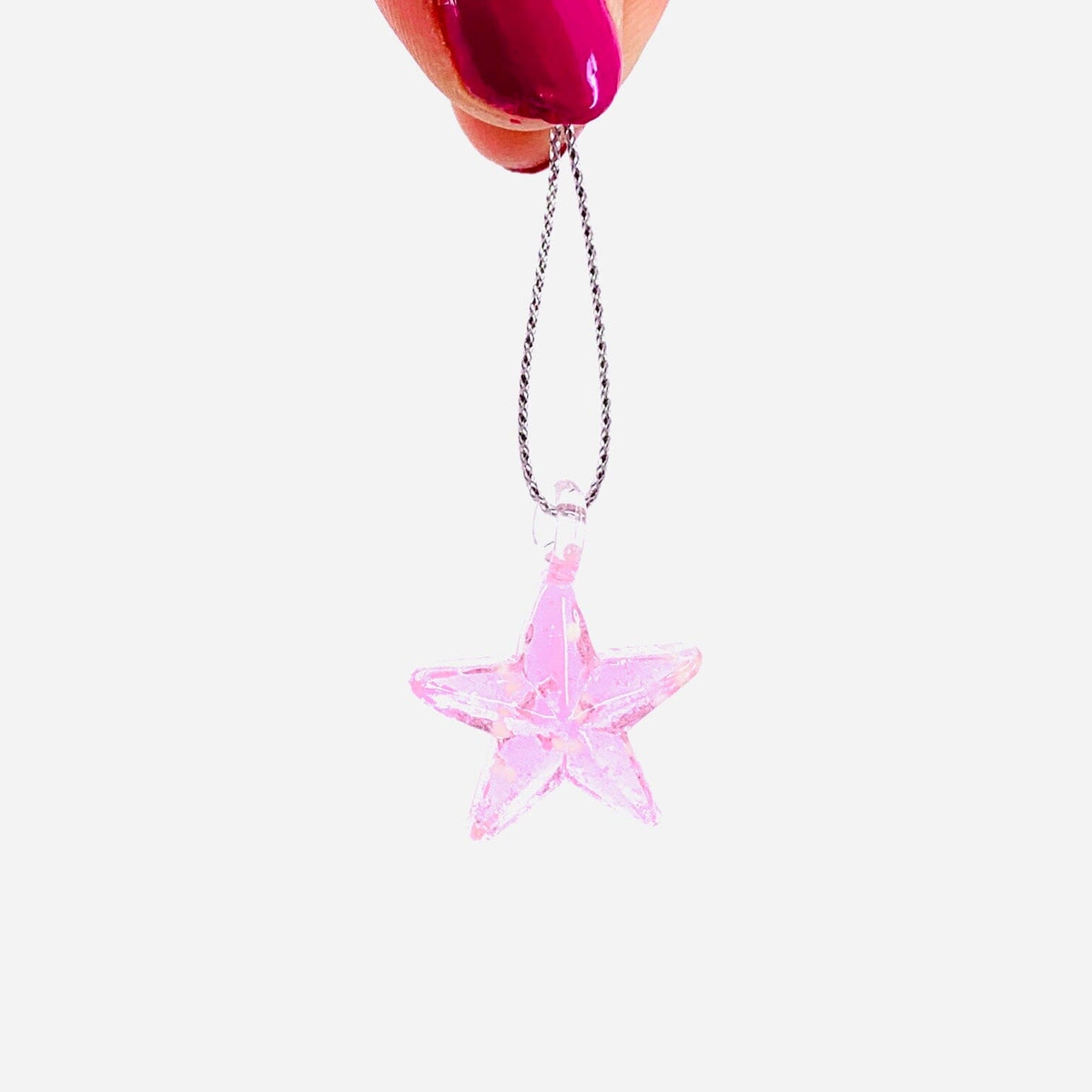 Glass Glow in the Dark Stars, Pink Miniature - 