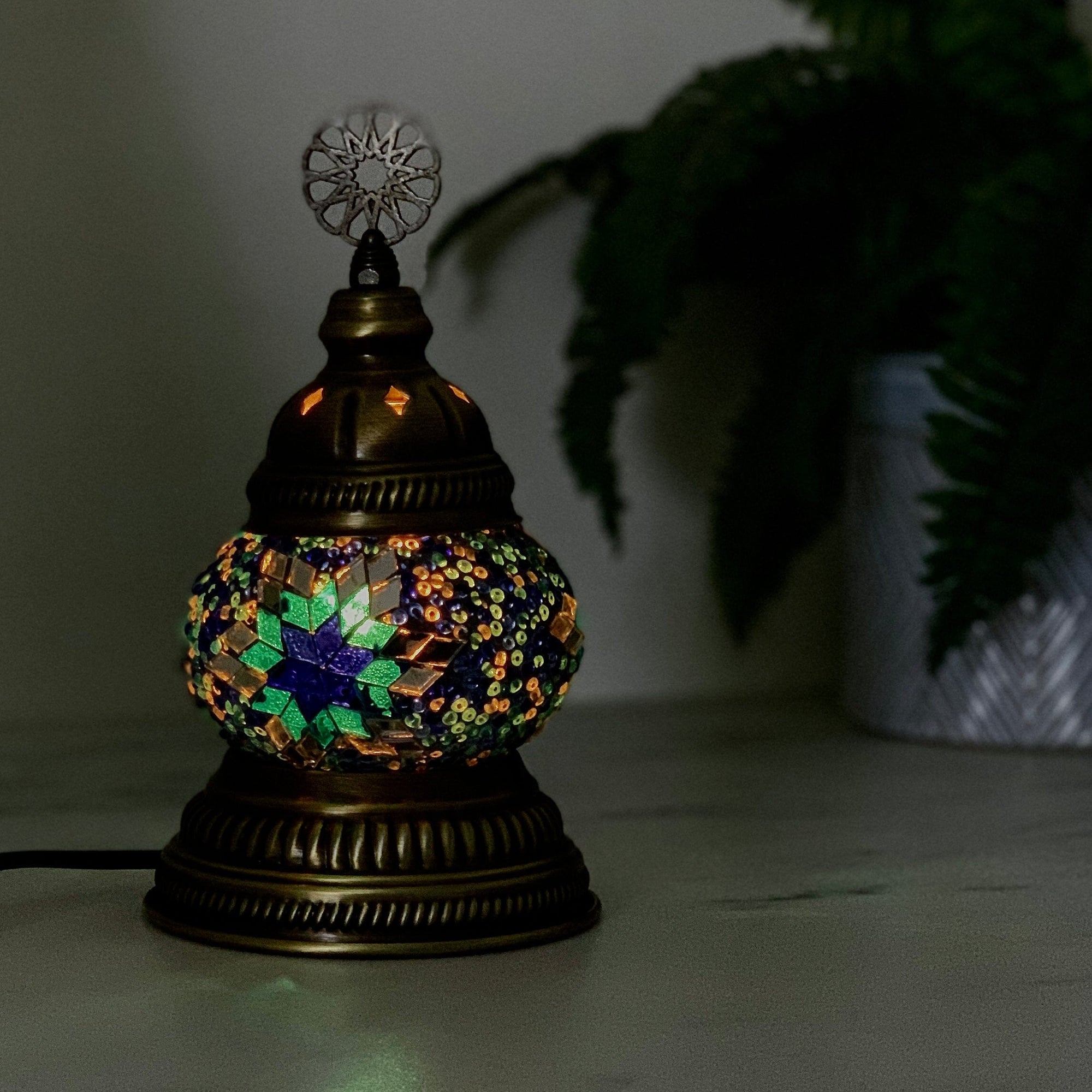 Turkish Mosaic Mini Lamp, 10 Decor Natto USA 