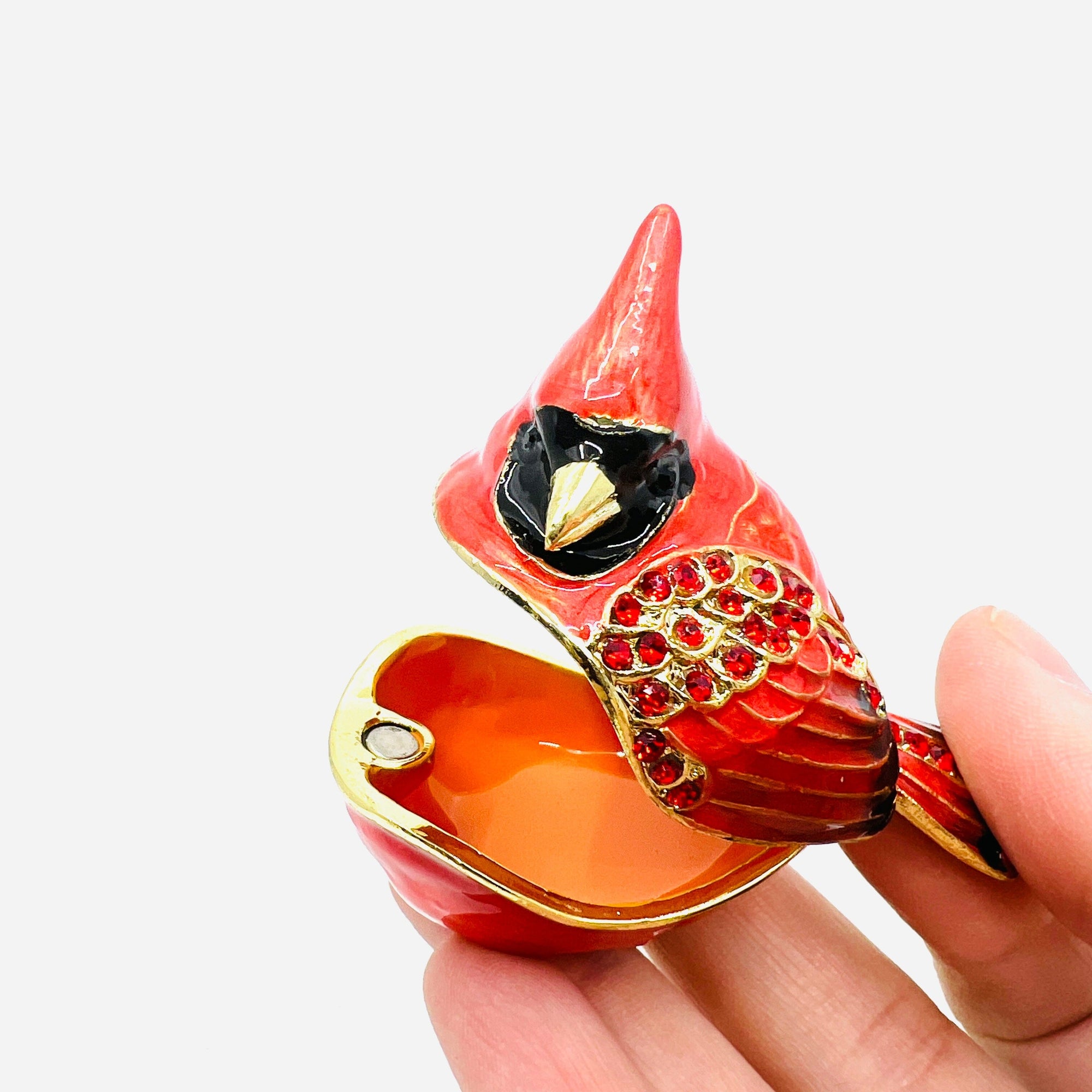 Bejeweled Enamel Trinket Box 29 Cardinal Decor Kubla Craft 