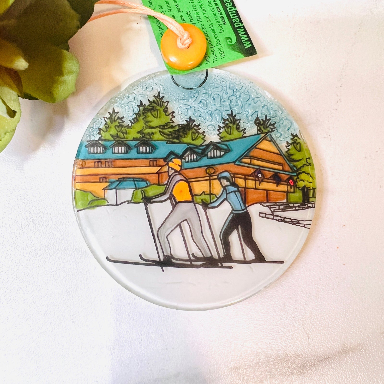 Fair Trade Ornament 113 Ski Lodge Ornament Pam Peana 