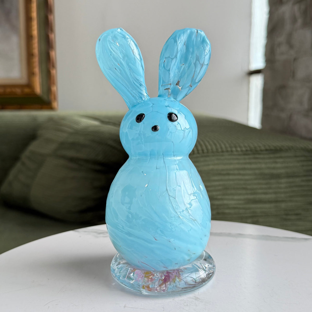 Daily Bunny 25 - Candy Blue Gabby Luke Adams Glass Blowing Studio 