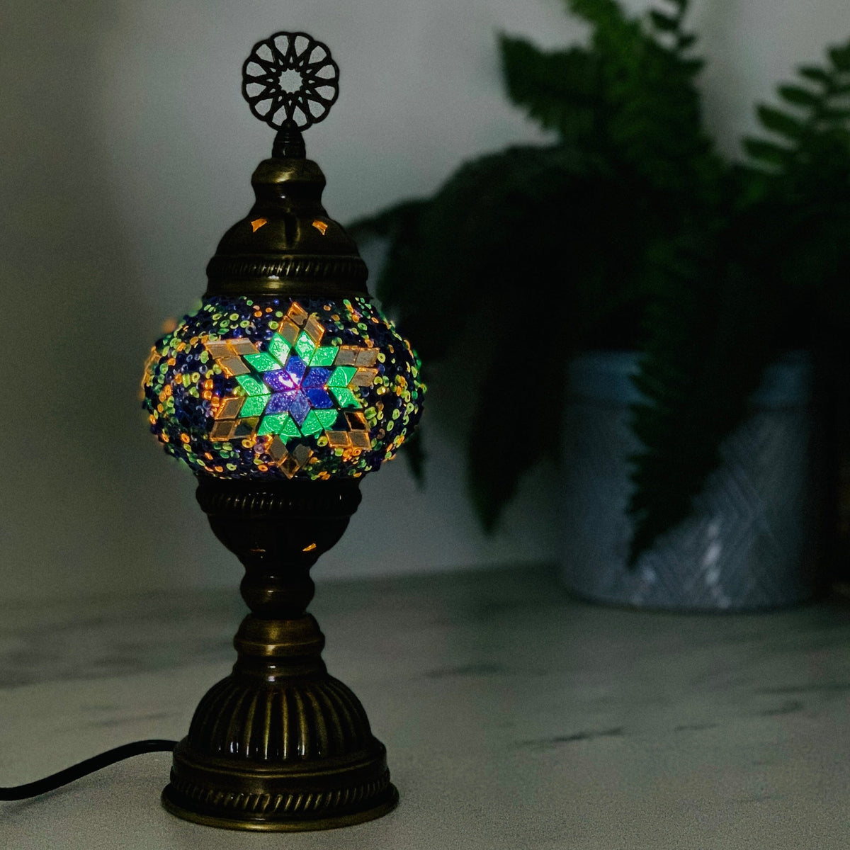 Turkish Mosaic Lamp, 27 Decor Natto USA 