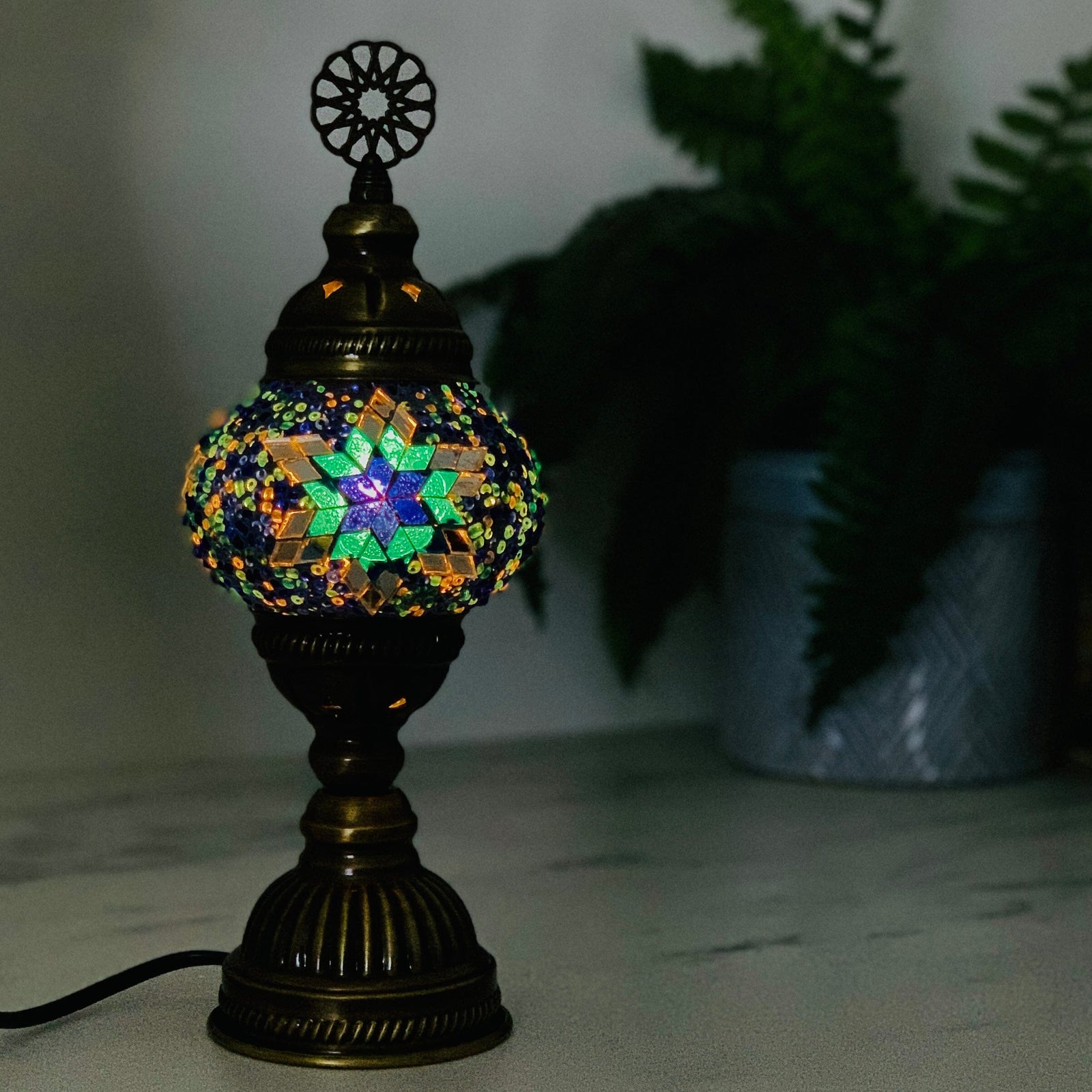 Turkish Mosaic Lamp, 14 Decor Natto USA 