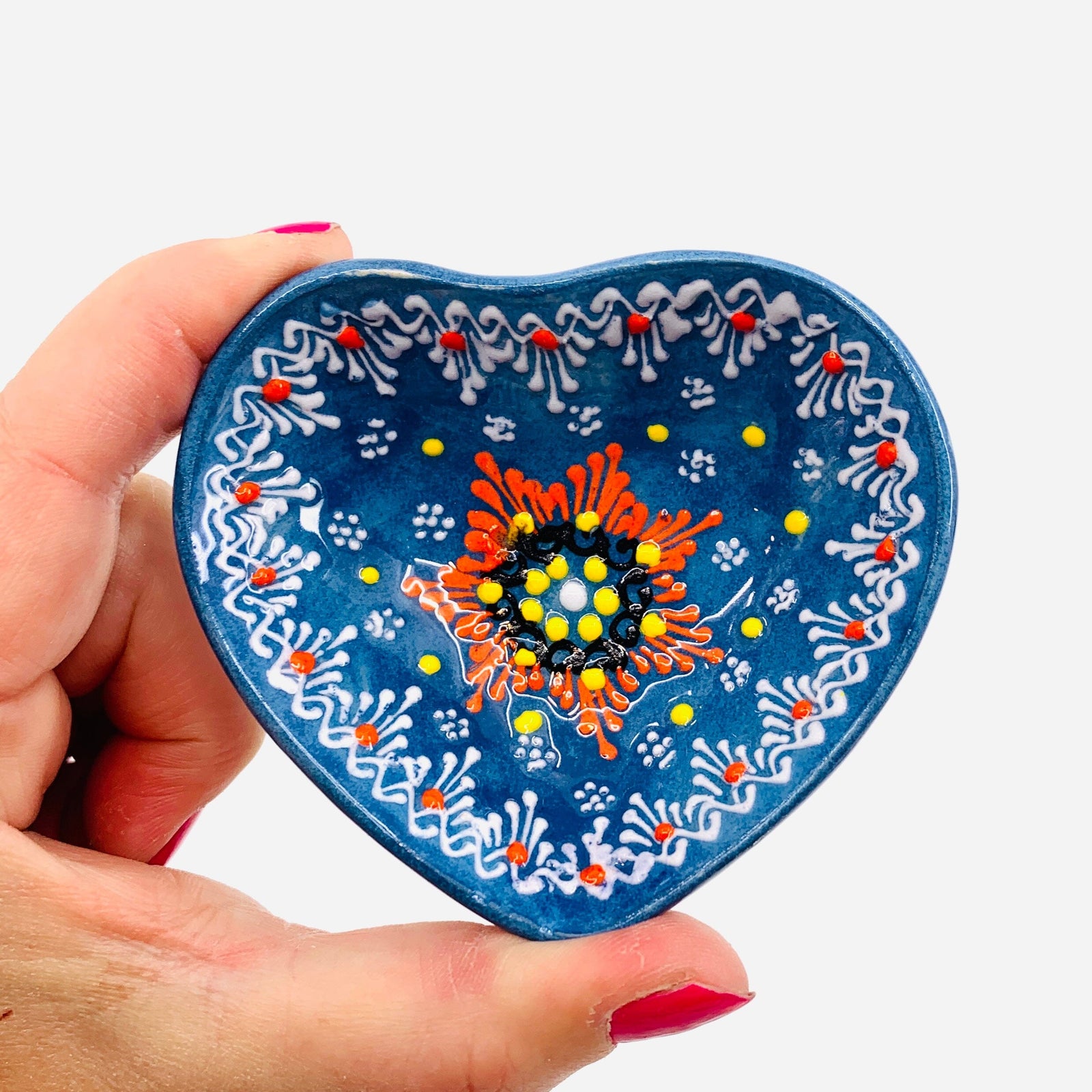 Heart Design Handmade Turkish Bowl 46 Decor Natto USA 