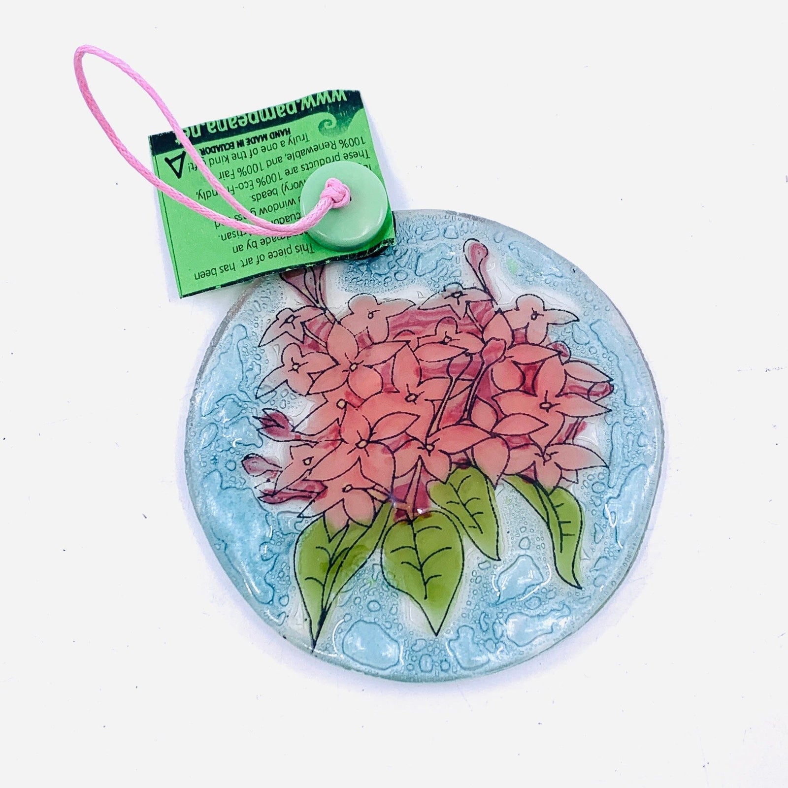 Fair Trade Ornament 133 Pink Flowers Ornament Pam Peana 