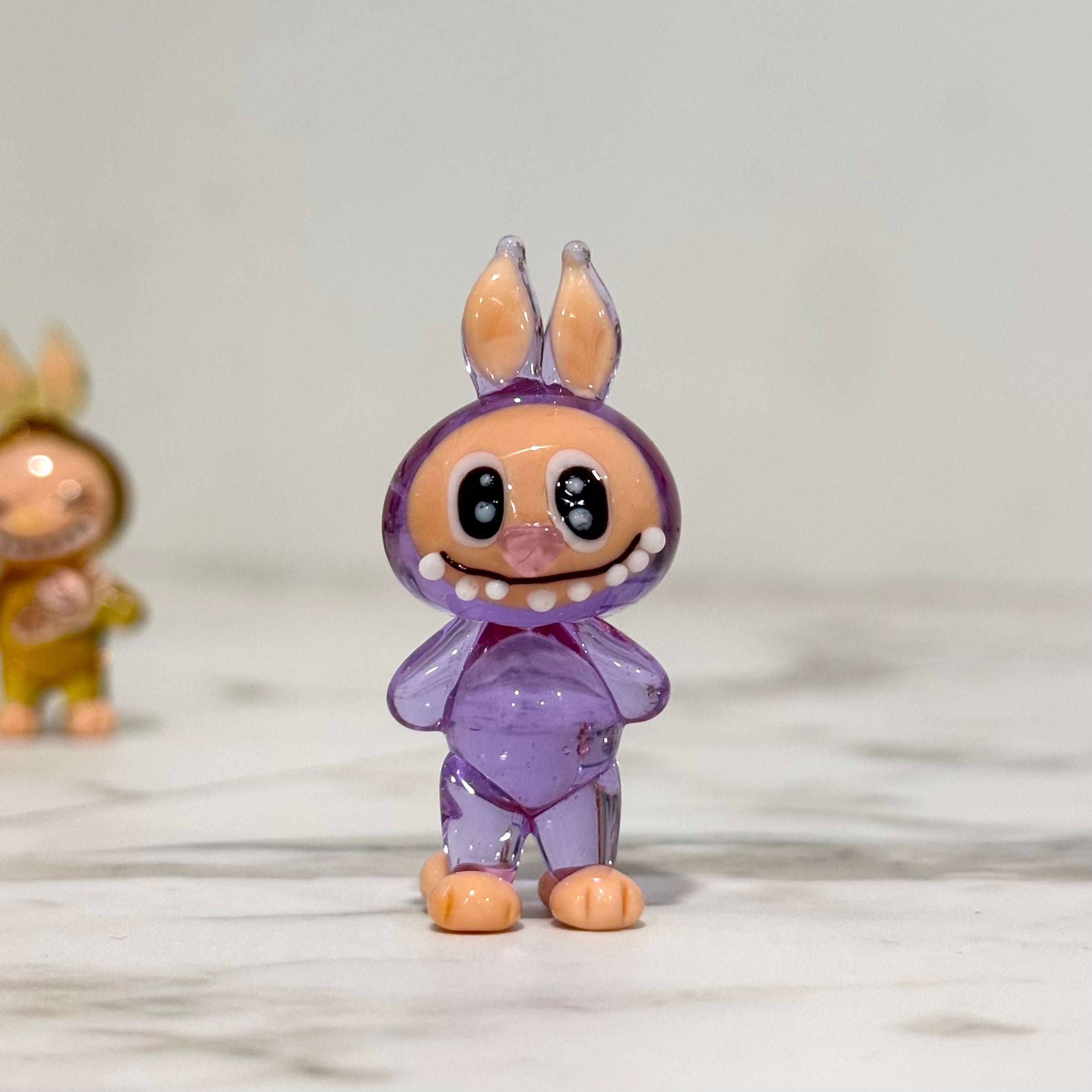Glass Labubu Monsters, Purple - Luke Adams Glass Blowing Studio